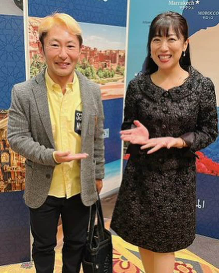 なべやかんさんのインスタグラム写真 - (なべやかんInstagram)「数日前、モロッコ大使に会ったり、『深夜妄想族』共演者だったとしえ姉さんに会ったりした日。 姉さん、年上なのに元気です。  #モロッコ大使  #深夜妄想族  @toshieofficial #まもなく還暦」11月28日 20時44分 - yakan_nabe