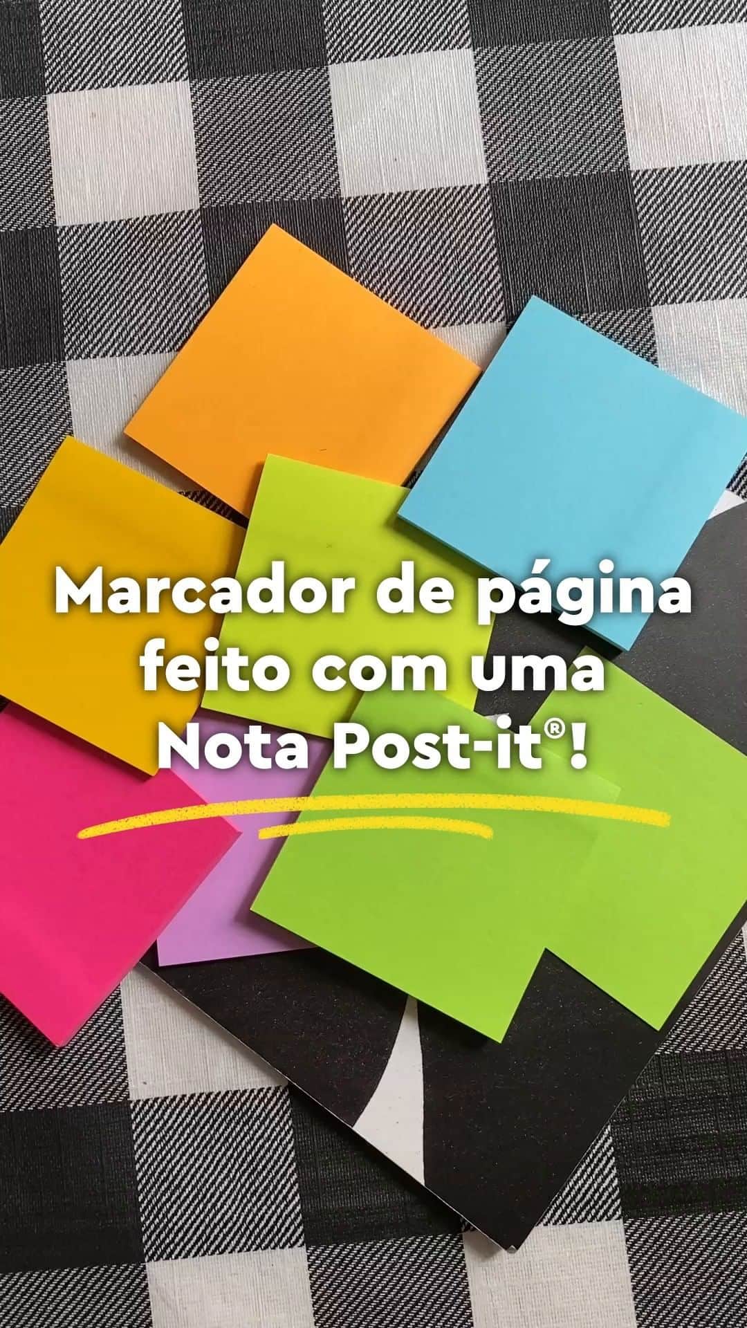 Post-it Brasilのインスタグラム：「Ficou sem separadores? Você só precisa de uma Nota Post-it® para criar um 😜. #LiberteSuasIdeias #Criatividade #Papelaria #DiaMundialdoOrigami」