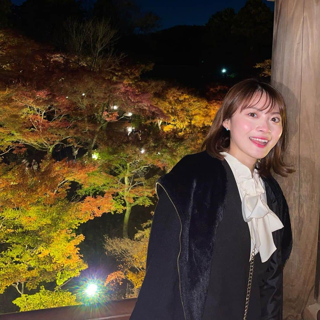 橋本和花子さんのインスタグラム写真 - (橋本和花子Instagram)「東福寺の紅葉ライトアップ🍁　 極寒と秋花粉に耐えながらの絶景。沁みたアア…」11月28日 21時06分 - wakako__hashimoto