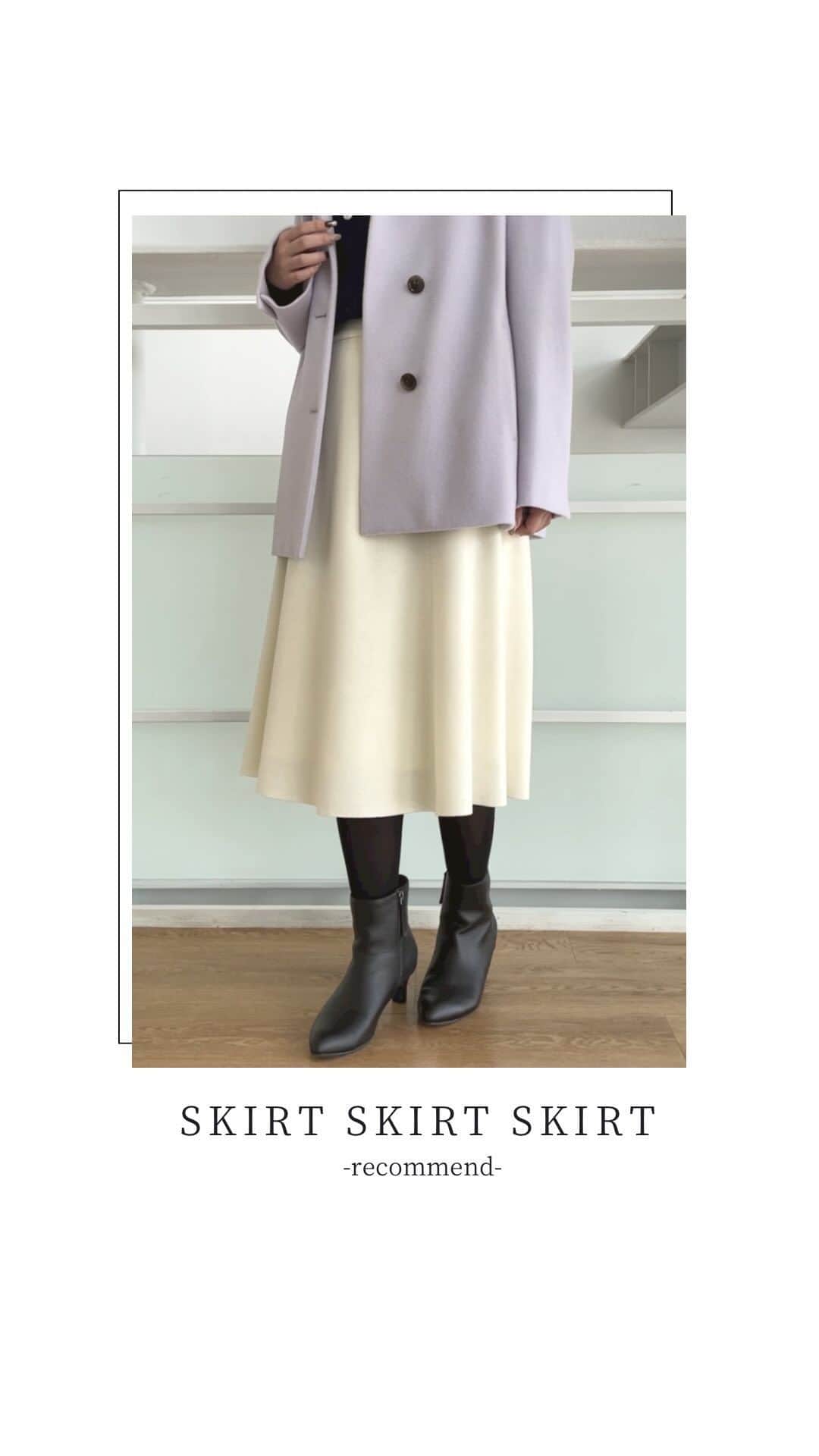 Reflect リフレクトのインスタグラム：「｜SKIRT SKIRT SKIRT｜  冬コーデを彩るフレア、タイト、プリントなど 様々なスカートをご紹介します。  ※ 商品の詳細は画面下部の「商品」を タップ☑でご覧いただけます。  ▼プロフィール@reflect_kobe_officialより、 公式サイトページにリンクいただけます。  #reflect #リフレクト」