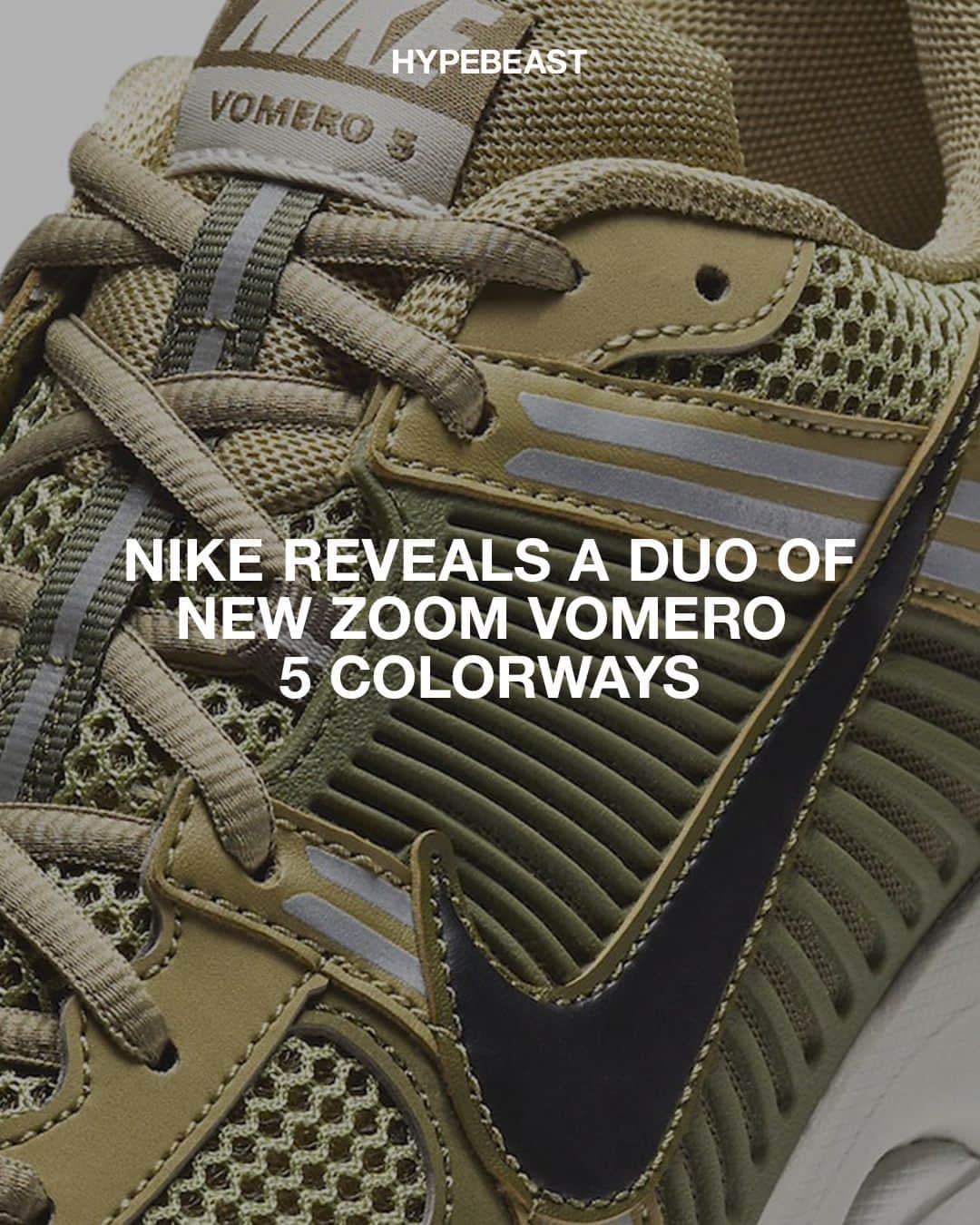 HYPEBEASTさんのインスタグラム写真 - (HYPEBEASTInstagram)「The @nike Zoom Vomero 5 continues to gain popularity for its comfort, Y2K style, and versatility, now the Swoosh is set to deliver a duo of new colorways in "Light Orewood Brown" and "Neutral Olive."⁠ ⁠ Each pair features a breathable mesh upper, leather and suede overlays, as well as the pair’s signature TPU lace cage and heel counter. Accenting details on the "Light Orewood Brown" pair include subtle touches of “Light Armory Blue” found at the tongue tag, lace stays, insoles and outsoles.⁠ ⁠ As for the Neutral Olive pair, it features a myriad of different olive shared, presented through leather panels, a notable difference from the suede panels found on the Orewood pair. Other notable differences include the placement of 3M. While both pairs feature the material, it is presented as abstract stripes on the Olive pair and as more subtle stripes and an outline of the Swoosh logo on the Orewood pair. Expect these to release in the Spring 2024 season.⁠ Photo: Nike」11月28日 21時10分 - hypebeast