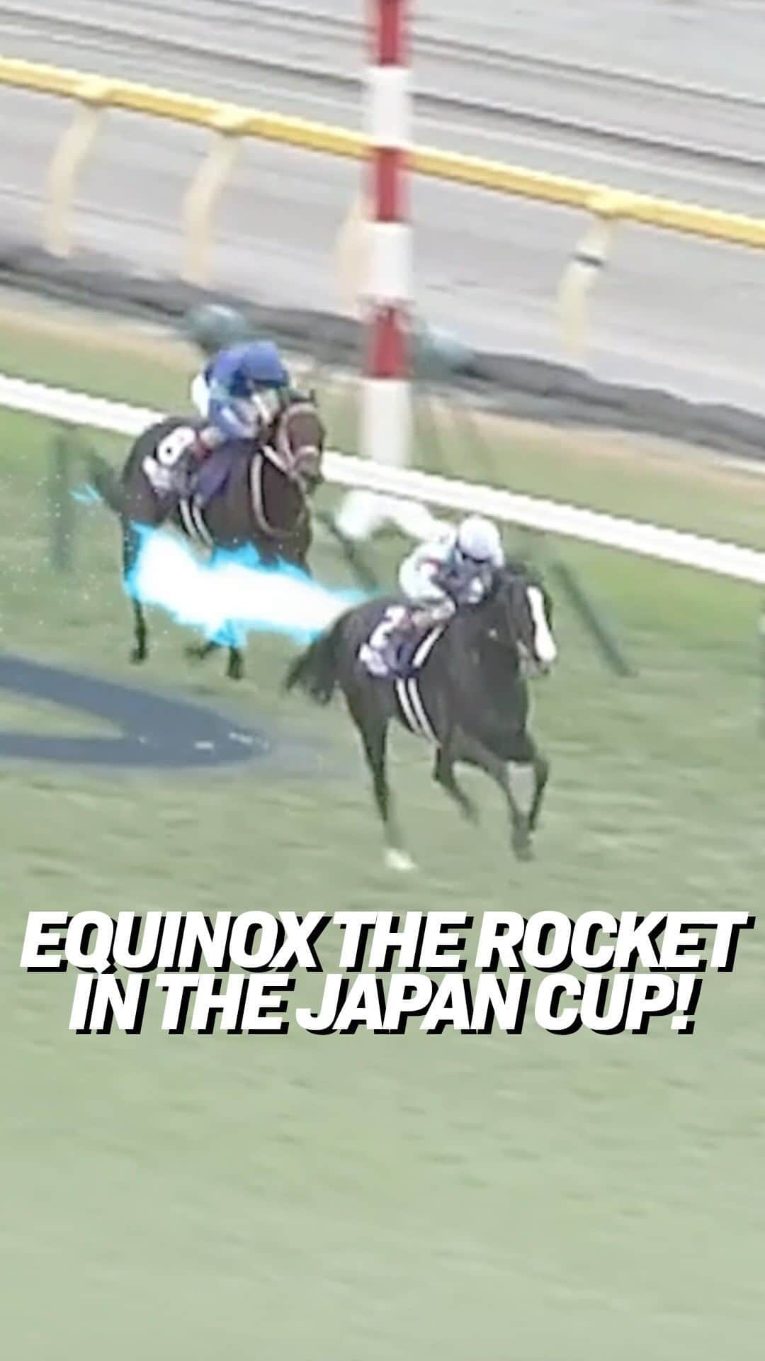 クリストフ・ルメールのインスタグラム：「EQUINOX went like a rocket in the Japan Cup... 🚀😜  #イクイノックス | #ジャパンカップ | #競馬  Race vision courtesy of @jra.official 🫶」