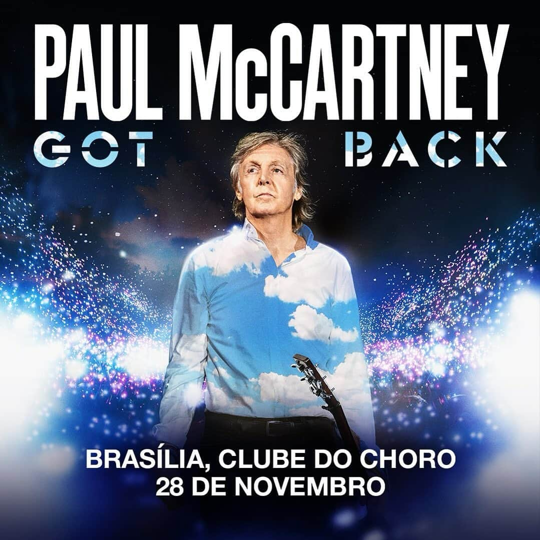 ポール・マッカートニーのインスタグラム：「To celebrate the Got Back tour arriving in Brazil, Paul will play a show later today at Brasilia’s Clube do Choro. Tickets for the show are extremely limited!  *UPDATE* SOLD OUT. All tickets are non-transferable」