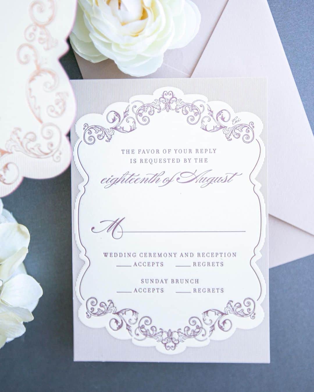 Ceci Johnsonさんのインスタグラム写真 - (Ceci JohnsonInstagram)「Echoing the purple flora at the wedding reception planned by @jesgordon, our couture invitation is crafted with hand-painted watercolors and graced with delicate copper foil details. If you’re looking for a purple-themed wedding with an invitation to match, explore the Violet Celine collection at cecinewyork.com and let your wedding dreams unfold in style.  #CeciCouture ⠀⠀⠀⠀⠀⠀⠀⠀⠀ CREATIVE PARTNERS: Stationery: @cecinewyork Planner & Event Designer: @jesgordon ⠀⠀⠀⠀⠀⠀⠀⠀⠀ #cecinewyork #ceciwedding #elegantinvitations  #floral #watercolor #luxurystationery #weddinginspiration #purpleflowers #weddingstationerydesigner」11月28日 23時36分 - cecinewyork