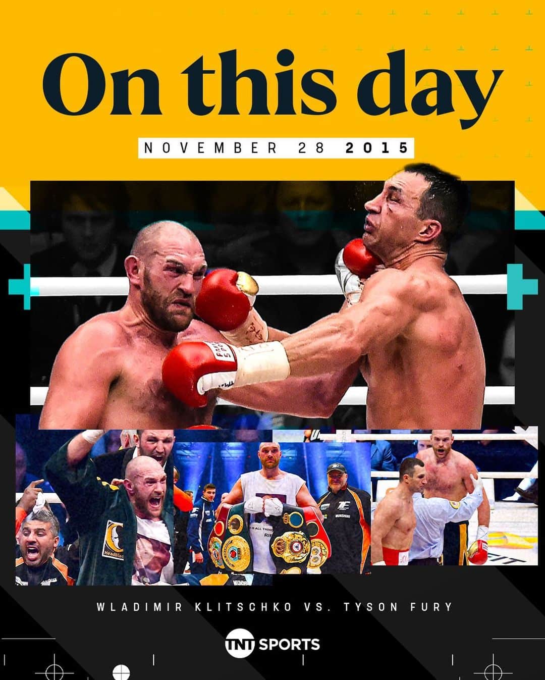 タイソン・フューリーのインスタグラム：「👑 #OnThisDay in 2015, @tysonfury defeated Wladimir Klitschko to become the WBA, IBF, and WBO World Heavyweight Champion 🥊  #boxing #otd #tysonfury #fury #tyson」