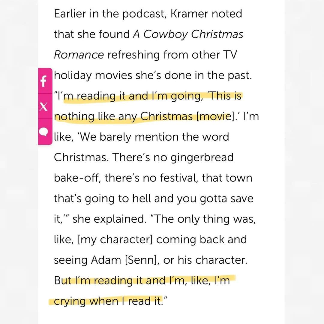 サラ・ドリューさんのインスタグラム写真 - (サラ・ドリューInstagram)「Buckle up for a steamy, sexy Christmas flick written and executive produced by yours truly. Do you like Yellowstone? Sexy Cowboys? Family drama? Christmas? Do you like to cry and gush? Then you’ll love #acowboychristmasromance . I had so much fun writing and executive producing this. Produced by the incomparable @autumnfederici , beautifully directed by @jakehelgren - starring the incandescent @kramergirl and @adamsenn ! Tune in Saturday dec 9 at 8pm on @lifetimetv @itsawonderfullifetime ! I’ll be live tweeting along with you all! #itsawonderfullifetime」11月29日 0時52分 - thesarahdrew
