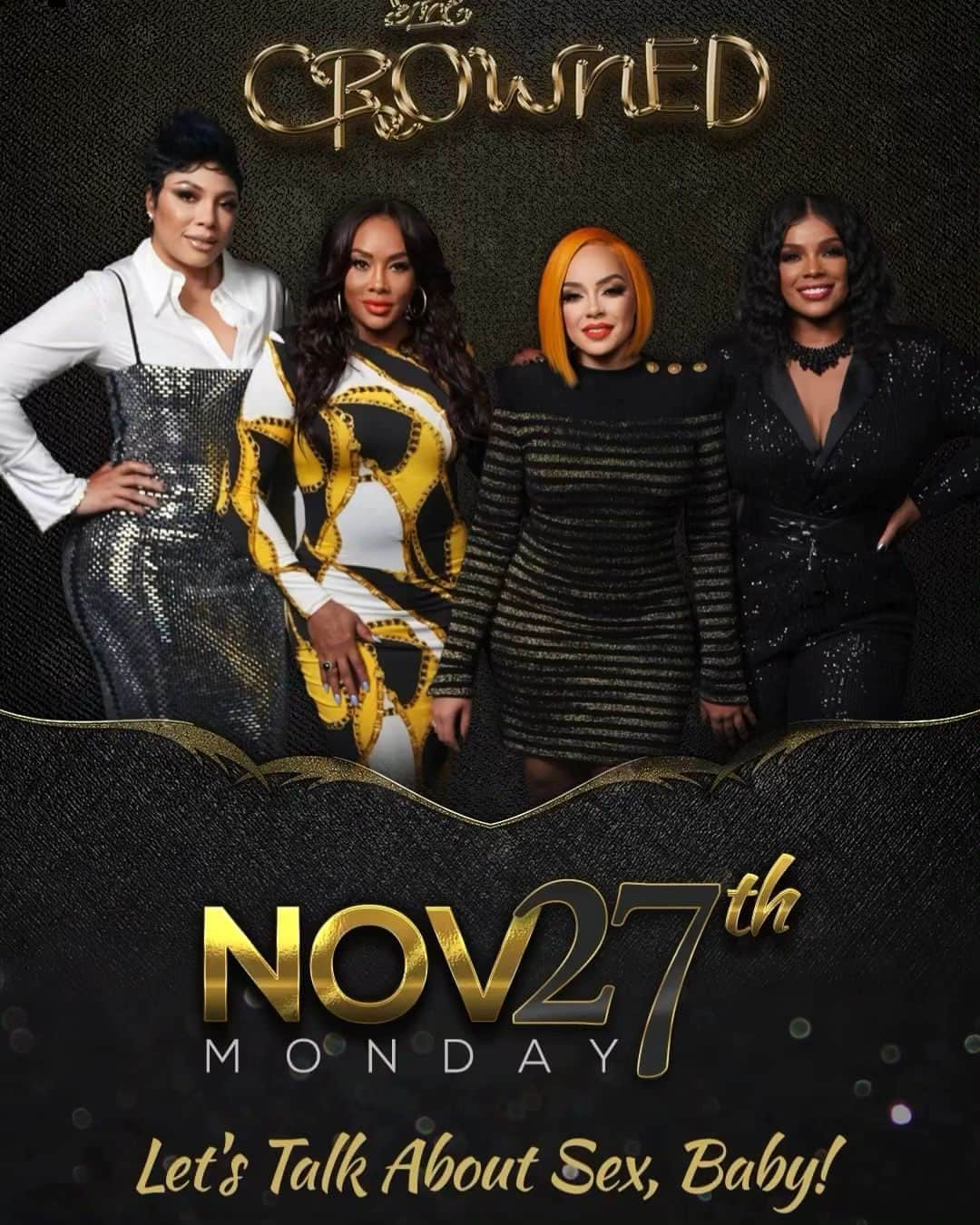 ヴィヴィカ・A・フォックスのインスタグラム：「GM Dawlings! Time for a NEW episode of @intheblacknetwork FAB & FUN talkshow "CROWNED" Check out ya QUEENS @chanelnicolescott @msvfox #Syleena & Special Guest Host @starringlorel This week show is "Lets Talk About Sex Baby" #CROWNED is streaming NOW on @intheblacknetwork @Roku @Samsung #Firestick ENJOY! Viv's Rocking @steviethedesigner dress @gianvitorossi boots @candyicejewelry Makeup @lbbeautybar Hair @kenyaonhair #LifeIsGood #GodIsGood #Blessed #Respect #VivicaFoxHair #TeamVivica #TeamFox #MyGrindDontStop #LegitimateCareers #BossMoves #LoveWins #Hosts #FINERWOMANHOOD #ClassicBadChicks 🔥🖤💙💖👸🏽🤑🔥」