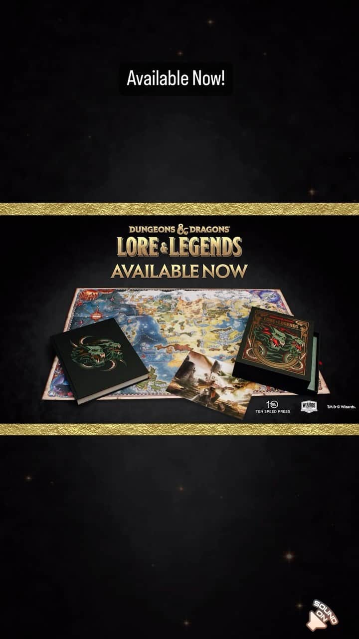 カイル・ニューマンのインスタグラム：「THE ULTIMATE D&D GIFT!!! The Special Edition of our best selling tome LORE & LEGENDS arrives in stores TODAY, just in time for the holidays! Lore & Legends celebrates & chronicles the incredible resurgence of Dungeons & Dragons and will appeal to fans of all ages. This gorgeous box set features an exclusive version of the book with added gatefolds, variant @hydrosevenfour cover, slipcase and box art, a massive world map of Faerun, a limited edition golden d20, and more! It also sports a foreword by the great @tommorello. It’s huge and it’s stunning. We are beyond proud of this tremendous tome! #dnd #dungeonsanddragons #dnd5e #rpg #artbook #artbooks #fantasyart #5thedition #holiday #holidaygifts」