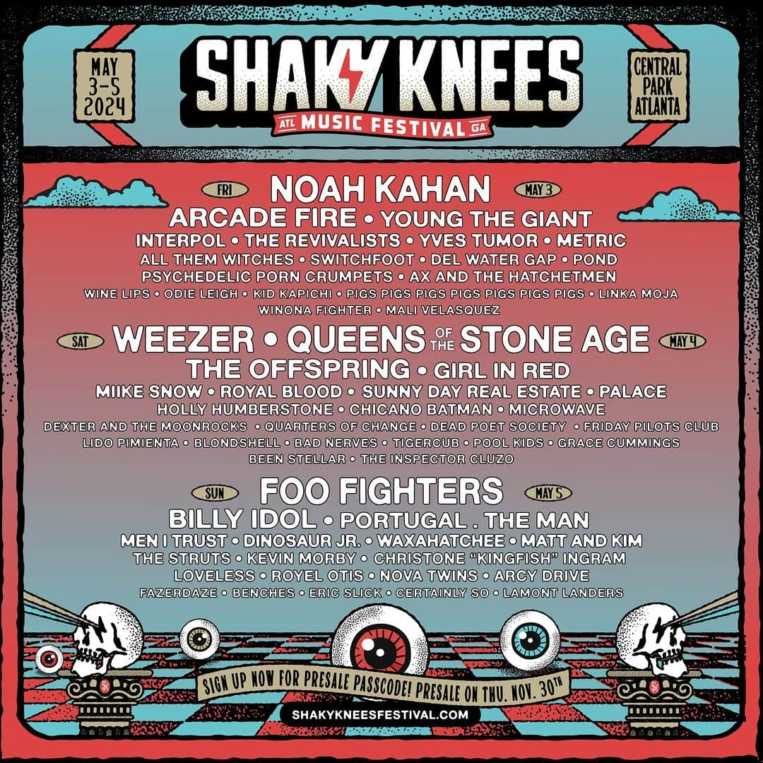 ロイヤル・ブラッドのインスタグラム：「Atlanta! May ’24 @shakykneesfest we’ll be there, will you?!」