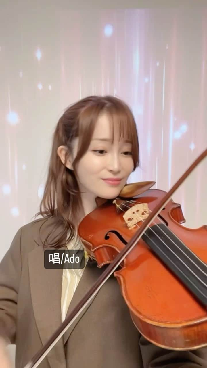 岡部磨知のインスタグラム：「#ado #唱 #violin #バイオリン #今日の一曲」