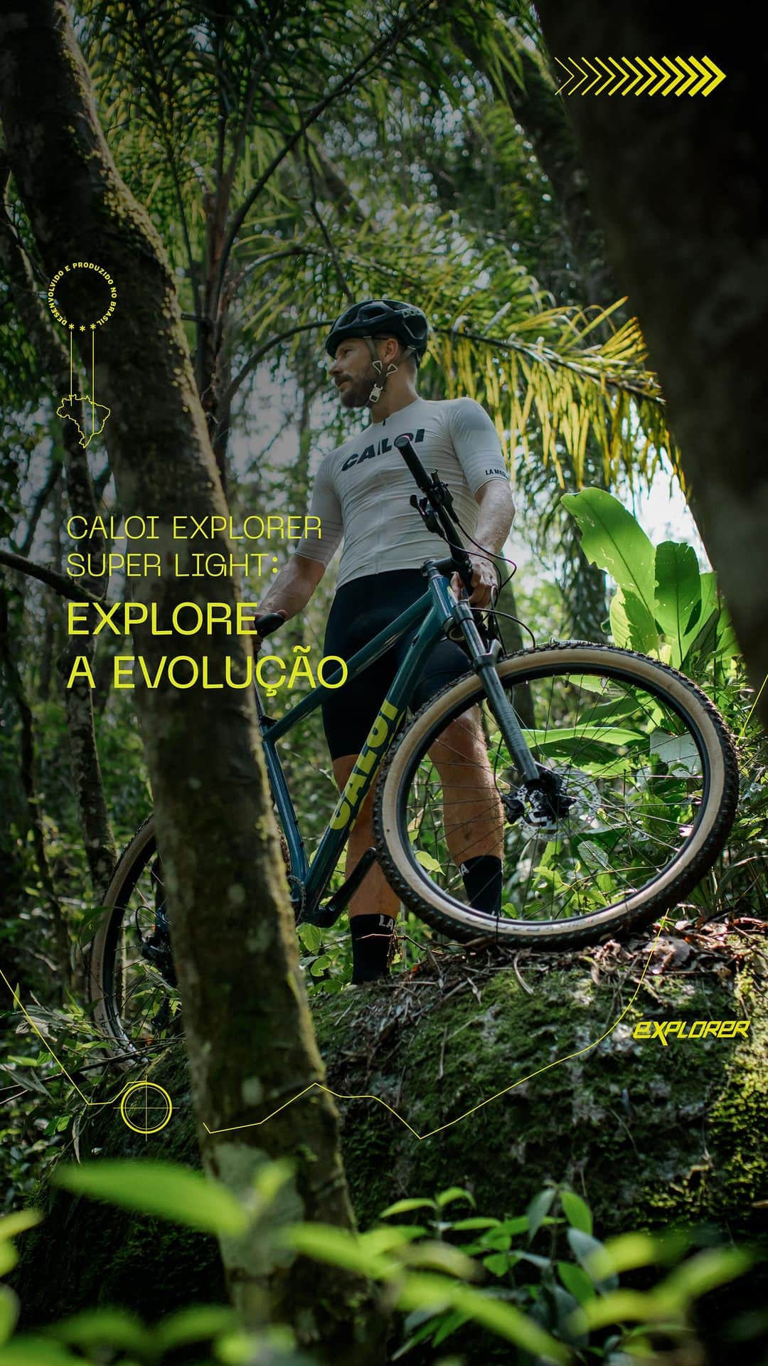 Rodrigo Hilbertのインスタグラム：「Nova Caloi Explorer Super Light 2024.   Uma transformação marcante da linha de mountain bikes mais famosa do segmento, a Explorer.   Se tudo na vida evolui, por que não sua mountain bike?   Explore a evolução! Conheça a nova linha no site da Caloi.  #CaloiExplorerSuperLight #ExplorerSL #CaloiExplorer #RodrigoHilbert #ExploreAEvolução . . #bicicleta #mountainbike #Caloi #mtb」