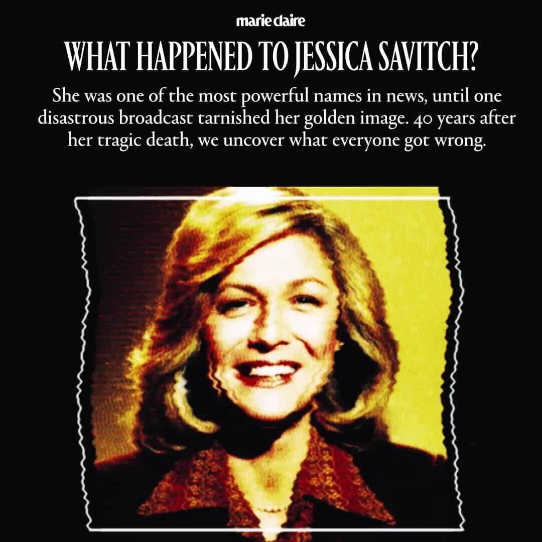 マリクレールのインスタグラム：「It took Jessica Savitch nearly two decades to climb to the top of the national broadcast heap. And only 42 seconds to fall all the way down.  Savitch made broadcast history by becoming the first female news anchor in a major market and the first woman to anchor the weekend newscast for NBC News. In 1979, she was dubbed America's "Golden Girl" by Newsweek. By the age of 33, she was earning $500,000 a year from NBC—a modern $1.8 million.  But in 1983, Savitch was involved in a bad car accident and met her tragic end.   The whisper network immediately clicked into overdrive. Had she been high? Drunk? Both? Had she been murdered? Retaliation for years of hard-hitting reporting in regional markets? Had she—with all of her drive and all of her demons—somehow deserved the demise? In an exclusive report, those closest to Savitch speak out about what everyone got wrong about her life. Link in bio for more.  ✏️: @justinedc」