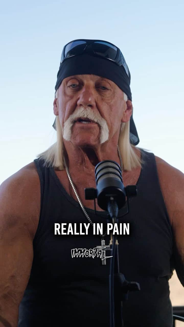 ハルク・ホーガンのインスタグラム：「When the body’s yellin’ for relief, you gotta choose wisely, man! That’s why I’m all about @immortalbyhulkhogan it’s about natural healing power, not pain pills! 💪 Join the fight against pain the natural way Brother」