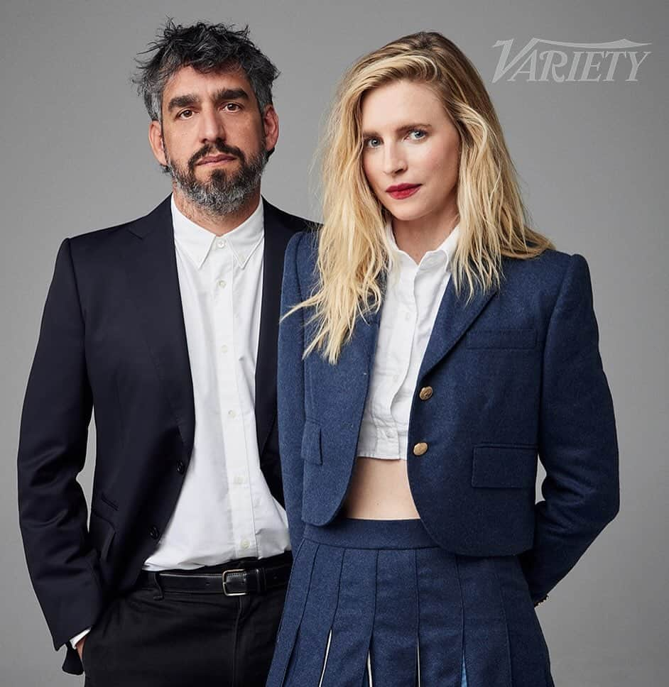 ブリット・マーリングのインスタグラム：「many thanks to @variety and brilliant @dandaddario for taking in A MURDER and unspooling some of the mysteries behind the story, the making of, and how Zal and I work…   CHAPTER 4 now streaming on @hulu (Disney+ international / Star+ Latin America) 🩸  Photo by: Dan Doperalski Makeup: @sarahuslan  Hair: @laini_reeves  Stylist: @graymeganbowman  Color: @anivalm」