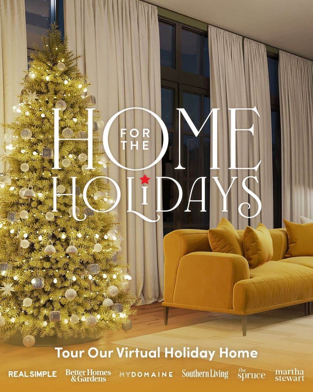 MT DOMAINEのインスタグラム：「This season, we teamed up with the editors from @thespruceofficial, @mydomaine, @betterhomesandgardens, @southernlivingmag, and @marthastewart for an immersive experience that will bring the best of our holiday expertise to life. Whether you’re looking to spice up the festivities through unique recipes, deck the halls like a pro, or find the perfect gift for everyone on your list, our first-ever Virtual Holiday Home has something in store for you. Click the link in our bio to tour the home and get all the tips you need for a jolly and stress-free season.」
