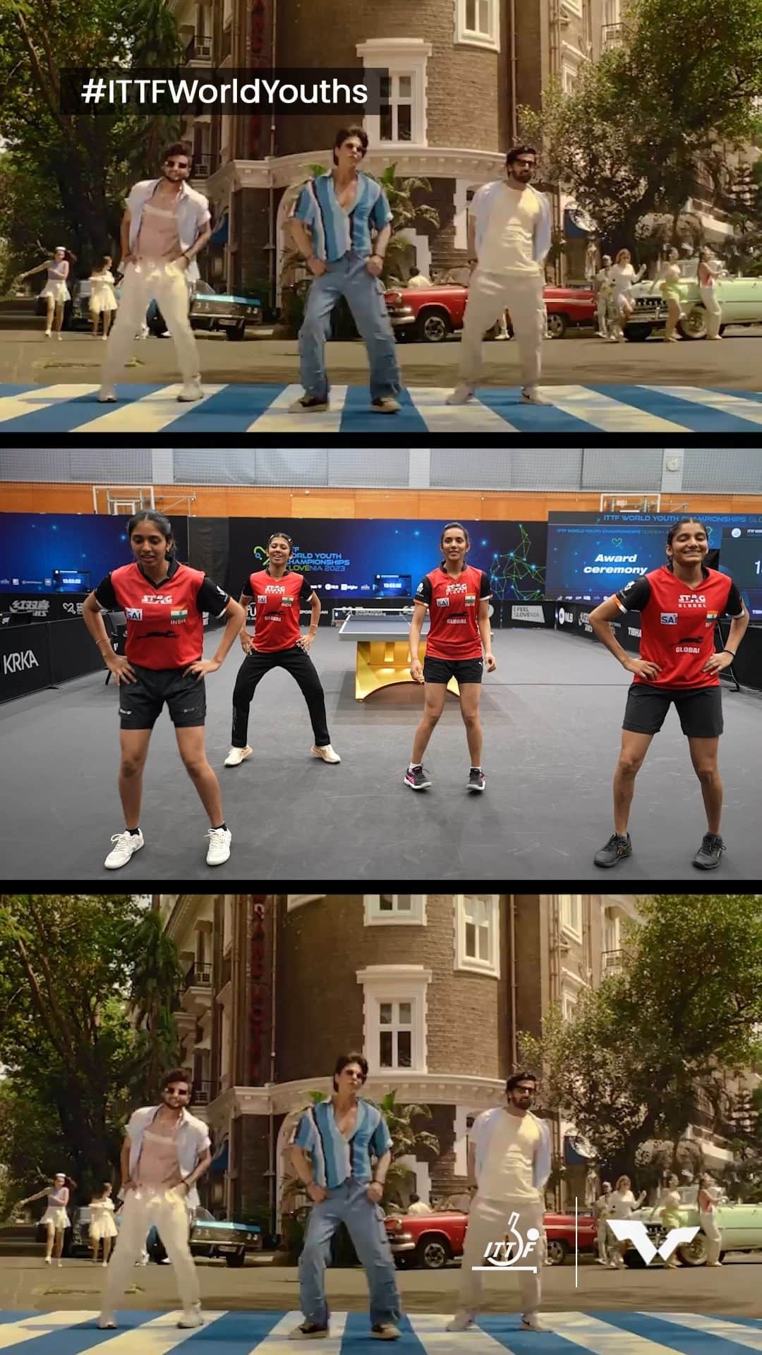 ITTF Worldのインスタグラム：「Team India's #ITTFWorldYouths U19 Girls with their take on the popular #Chaleya dance craze 🤩  What do you think @iamsrk @anirudhofficial? 🤔 #SRK #Jawan #Anirudh」