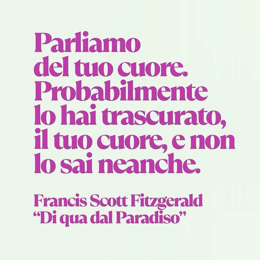 ジャスティン・マッテラのインスタグラム：「❤️‍🩹 #REPOST @libreriaholden  Francis Scott Fitzgerald, “Di qua dal Paradiso”  📖 📚 #libro #book #quotes #frasi #citazioni #citazionilibri #citazionedelgiorno #parole #librisulibri #leggere #leggiamo #librichepassione #quoteoftheday #booklover #bookquotes #bookish #bookworm #leggeresempre #lettura #letteratura #libri #aforismi #frasedelgiorno #romanzo #francisscottfitzgerald #cuore #amore #amare #felicità」