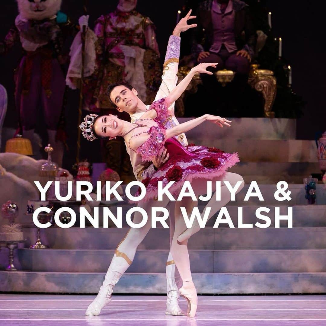 加治屋百合子のインスタグラム：「• If you are around Toledo, OH, come see @connorlwalsh and I dance with @toledoballet for their 83rd annual Nutcracker🌟   Dates: Dec 9 & 10  @connorlwalsh と@toledoballet の第83回「くるみ割り人形」公演にゲスト出演します🌟 トレド、オハイオ州付近にお住まいの方はぜひ観に来てくださいね💕  Repost from Toledo Ballet: Toledo Ballet is thrilled to announce that this year’s production of The Nutcracker will feature esteemed Houston Ballet Principal Dancers Yuriko Kajiya and Connor Walsh in the iconic roles of Sugar Plum Fairy and Cavalier! @yuriko_kajiya @connorlwalsh   𝗥𝗘𝗔𝗗 𝗠𝗢𝗥𝗘 ➟ artstoledo.com/news/kajiya-walsh  Photo by @lawrenceeliz (2021). Courtesy of Houston Ballet: @houstonballet Principal Yuriko Kajiya as the Sugar Plum Fairy and Connor Walsh as the Nutcracker Prince in Stanton Welch’s The Nutcracker.」