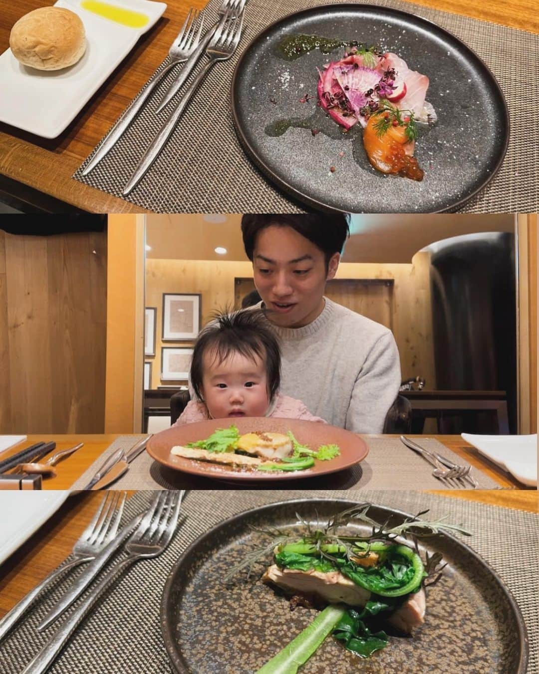 毛利佳納子さんのインスタグラム写真 - (毛利佳納子Instagram)「出産お疲れ様Dinner𓌉𓇋 ‎✩⸝⸝⸝* 旦那が連れていってくれた😭😭😭  「大切ななの👶を産んでくれてありがとう 出産がんばってくれて本当にありがとう」  乾杯する時にそう伝えてくれて 初っ端から泣いた😂😂😂  妊娠中にたくさん我慢したから！と 美味しい美味しいコース料理が😭✨ 落ち着けるようにと、今回は個室まで😳✨ おかげで授乳も寝かしつけもできたし、 なのはおりこうさんに過ごしてくれました♡  このお店は プロポーズしてくれた場所。  ここで婚約して、 6月10日に結婚して 1年後の6月10日に娘が生まれて、 そのお祝いで3人でここに戻ってきて。 なんという幸せ😭👼🏻💞    プロポーズの時にたくさん協力してくれた スタッフさん(一門さん)がいてくれたのですが、 なんと今回も一門さん御協力のもと コース終わりに ありがとうプレート、豪華な花束のサプライズ😭😭😭 まさかすぎて叫んだ😱😱💓  プレートの言葉に涙、 花束には大好きな黄色のお花と プロポーズの時と同じバラが、、🌹 ふみくーーんありがとううう😭😭😭 つわり、出産を乗り越えられたのは 確実にあなたの支えのおかげです🥲💓  お店を出る時に、なんと一門さんから 写真付き手書きメッセージカードと 花束の花言葉を書いたカードまでいただいた！ ここのお店本当に素敵すぎるの😭😭😭  大切な人にサプライズしたい方は ぜひ！ここのお店で、一門(いちかど)さん ご指名したら間違いないです🥹💓💓 (他のスタッフさんも全員いい人間違いないですが🫶)  あと夫婦YouTubeにプロポーズの時のこと 投稿してたんですけど、それ見て ここでプロポーズしたい！という問い合わせが たくさん来たらしく😳✨ 見てくださった方ありがとうございます😭✨ ただ、コロナの影響で プロポーズしてくれた チャペルは閉鎖されたみたいで😭😭😭 レストランはずっと残ってるので 披露宴にも使えるみたい🫶✨ 素敵なお店なのでぜひ行ってみてください！ 幸せすぎる時間をありがとうございました☺️✨  📍福岡県 中洲  on a table(オンアターブル)  @granadasuite_onatable       #サプライズ  #ディナー  #ディナーデート   #オンアターブル  #onatable  #福岡グルメ  #中洲   #夫婦  #デート  #出産祝い」11月29日 15時45分 - kanako_mouri