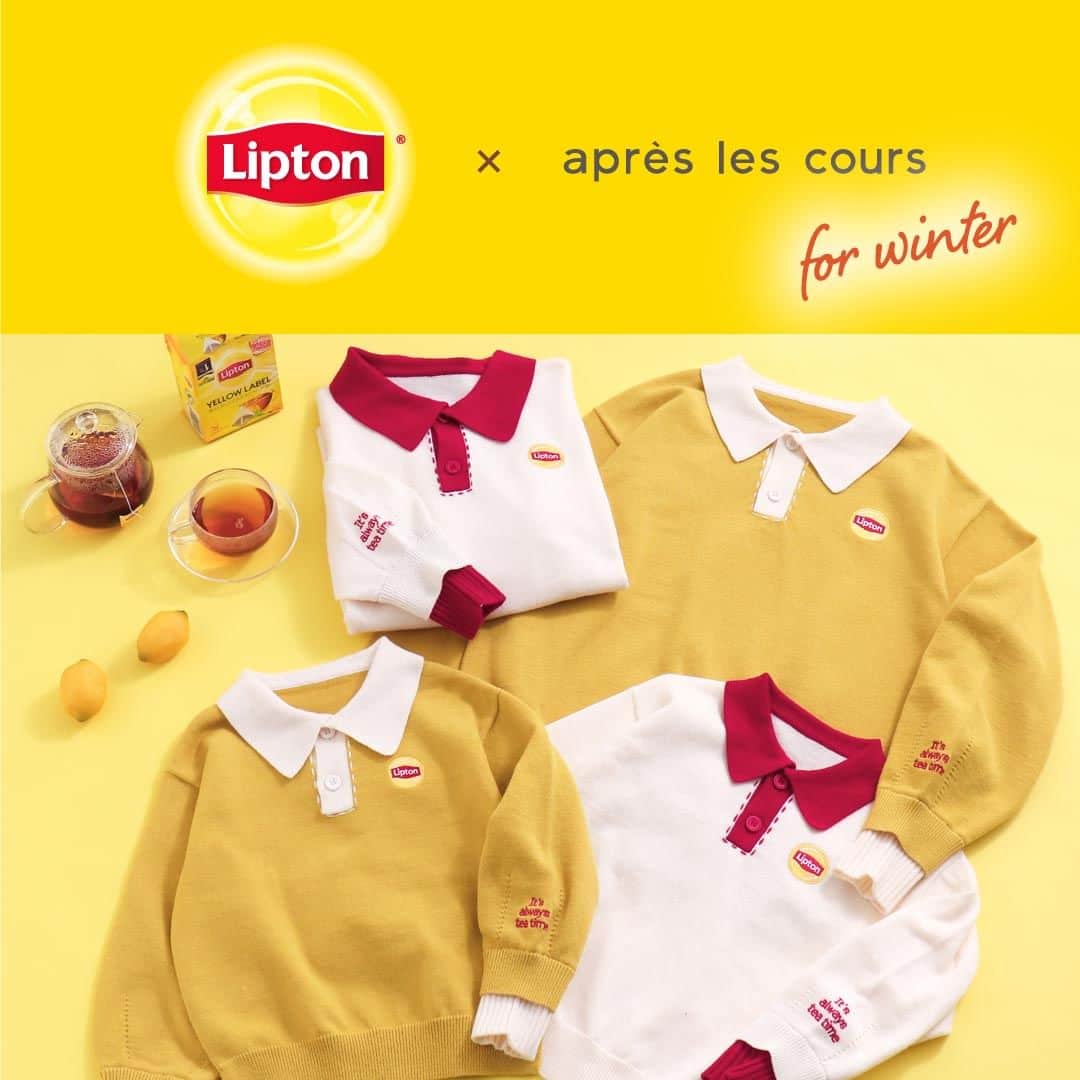 アプレレクールオフィシャルさんのインスタグラム写真 - (アプレレクールオフィシャルInstagram)「【🍋Lipton×apres les cours】　  11月は紅茶月間☕💛🤎 ＠lipton_japan 様にてリプトンフレンズキャンペーンを実施中！ 親子でお揃いの「リプトン襟付きニット」を 着て ”ほっこりぷとん”親子時間を楽しみましょう♡ 詳しくは、@Lipton_Japan Xアカウントをご覧ください♪  親子おそろいが楽しめる、襟付きニットが可愛い♡ 胸元のリプトンロゴや袖部分の刺繍などこだわりの詰まったデザインです。 ぜひ家族みんなで、ほっこりぷとんしましょう♪  ======================= 商品詳細や価格は ショッピングタグからご覧いただけます★ ======================= @lipton_japan  #リプトンフレンズキャンペーン #おうちdeゆっくりぷとん #アプレとリプトン #Lipton #リプトン #リプトンコラボ #イエローラベル #リプトンでつながる #foonline #apreslescours #アプレレクール #子供服 #こどもふく #ベビー服 #キッズ服 #キッズコーデ #女の子コーデ #男の子コーデ #おしゃれキッズ #おしゃれキッズと繋がりたい #ほっこリプトン」11月29日 16時10分 - apres__official