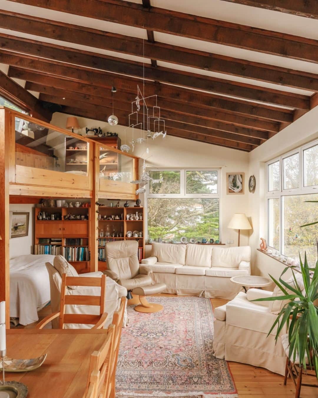 The Modern Houseのインスタグラム：「#forsale Change of Scene: a characterful mid-century home with spectacular views of the Cornish landscape.  Follow the link in bio for the sales listing.  St Saviour's Hill, Polruan, Cornwall」