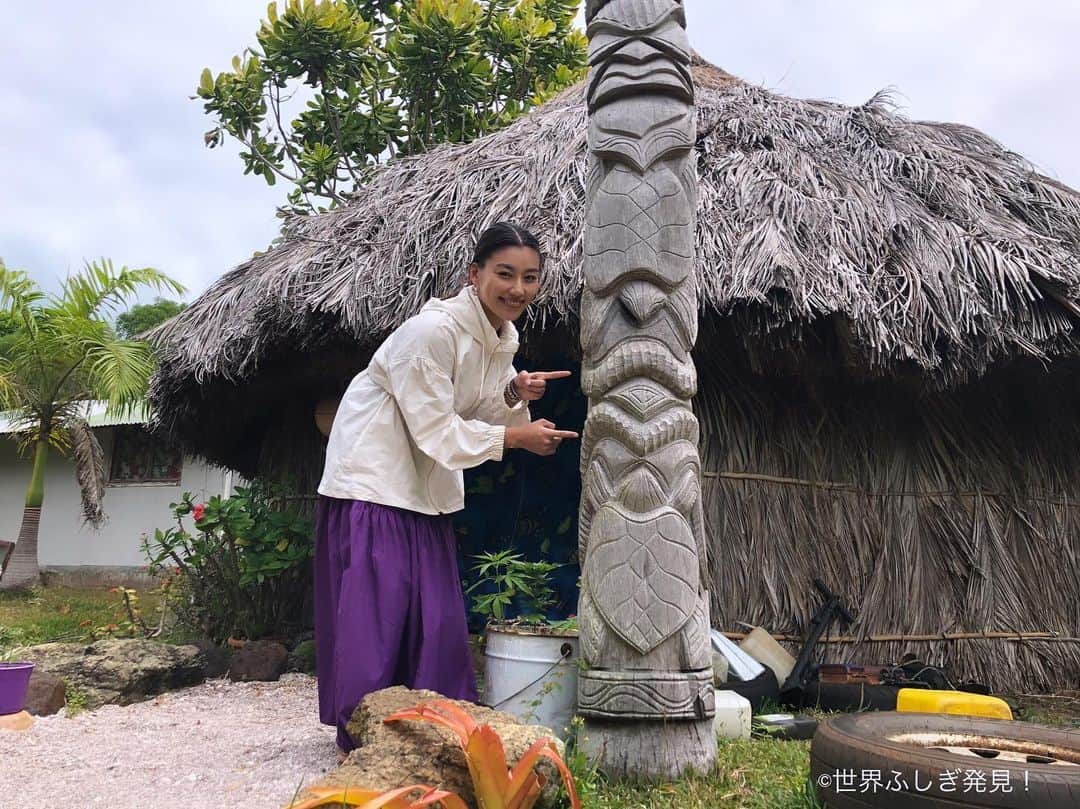 TBS「世界ふしぎ発見！」のインスタグラム：「正解は…ウミヘビと、トカゲ！🐍🦎  他にも、魚や人の顔など 各部族によって神とするものは違うそう🥸✨  写真を撮らせてもらったこちらのお家では ウミガメが神様でした🐢💨  さて貴方なら！ どんな生き物を神様として崇めますか？😽  #ふしぎ発見 #ニューカレドニア #土曜夜9時 #日本から一番近いフランス」