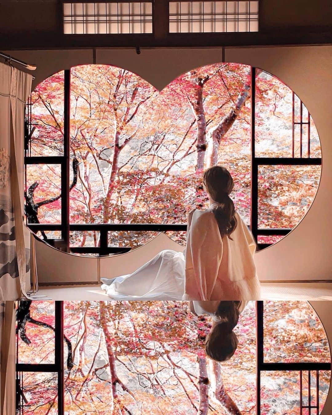 Yukicoさんのインスタグラム写真 - (YukicoInstagram)「‥  @yukicolifecom 🍂  四季折々の風情が愉しめる 絶景スポット「嵐山祐斎亭」 完全予約制です🤳🏻  ⚠️Reservations are required for tours. Reservations can be made from the official website.  "Arashiyama Yusai-tei" is a 150-year-old Meiji period building located at the site of Kameyamadono, the detached palace of Emperor Gosaga and Emperor Kameyama built about 800 years ago.  丸窓の部屋 連結している丸窓はとても珍しい形 お部屋もいくつかありますが 私的にはここがおすすめの場所です📷  It is very unusual for a round window to be connected."As a shooting spot, this room is full of energy."  @yukicolifecom  ——————————————————— 𝐘𝐮𝐬𝐚𝐢-𝐭𝐞𝐢 𝐀𝐑𝐀𝐒𝐇𝐈𝐘𝐀𝐌𝐀 嵐山祐斎亭　@arashiyama_yusai  京都府京都市右京区嵯峨亀ノ尾町6 https://yusai.kyoto/yusaitei/ 京福嵐山駅より徒歩10分 JR嵯峨嵐山駅より徒歩20分 阪急嵐山駅より徒歩20分 京都駅よりタクシーにて30分 0歳〜12歳のお子様は入場できません  #kyototrip  #kyotojapan #arashiyama #yusai #yusaitei #嵐山観光 #祐斎亭 #嵐山祐斎亭」11月29日 18時04分 - yukicolifecom