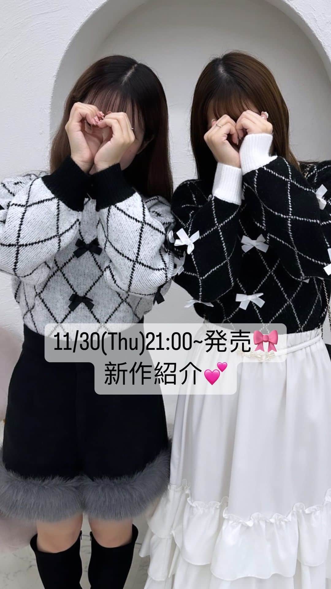 apres jour(アプレジュール) のインスタグラム：「11/30(木)21:00〜新作❤︎あき155cm/あかり156cm/もえ157cm」