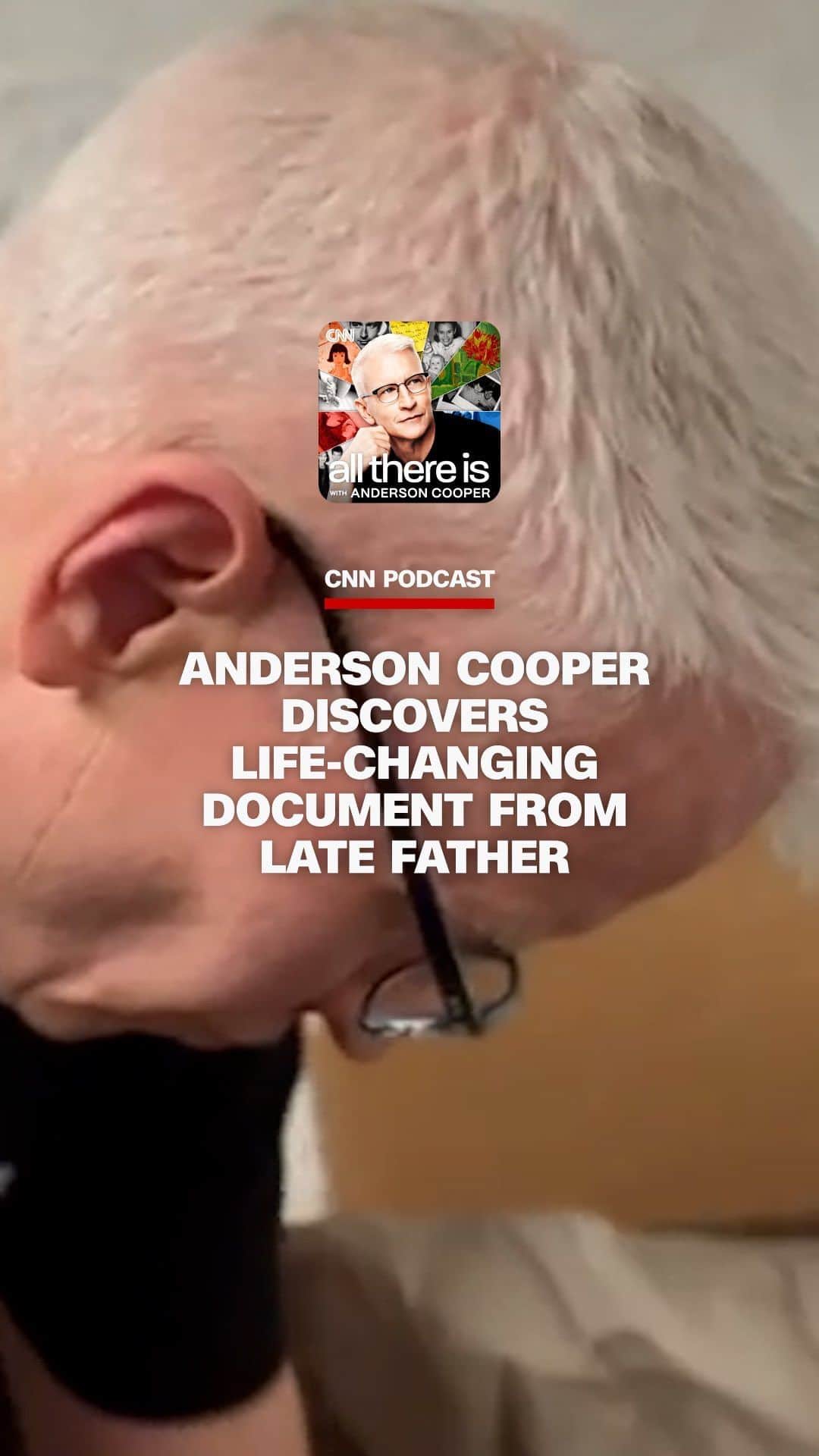 CNNのインスタグラム：「Anderson Cooper’s basement is filled with boxes of things that belonged to his mom, dad and brother – all of whom have died. A couple of months ago, he opened a box and found something from his father he’d never seen before. What he saw changed his life -- and helped him realize how little he understood about grief, and how much more he needed to learn.  For more of “All There Is with Anderson Cooper” click the link in the bio or follow the show wherever you get your podcasts.」