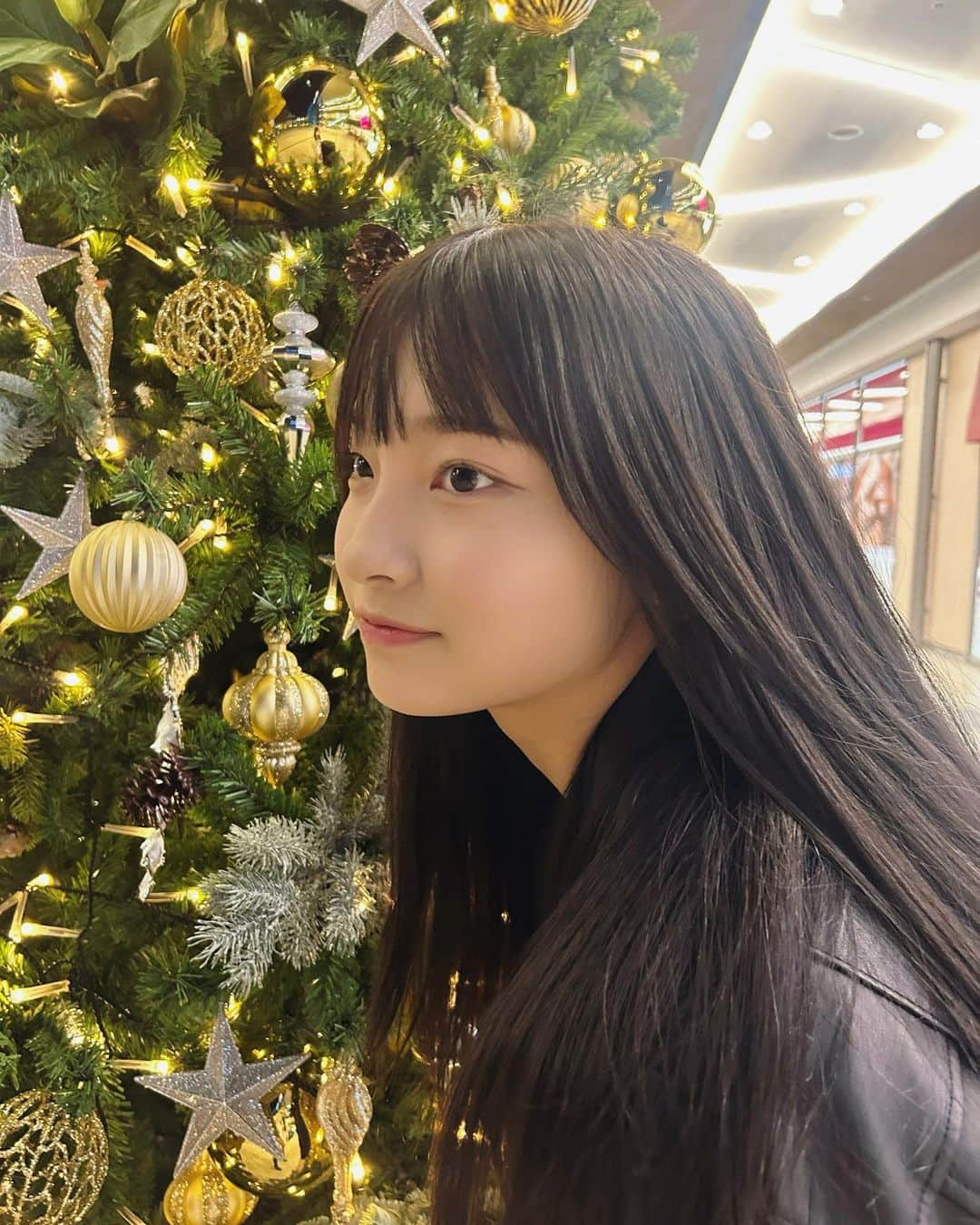 里仲菜月のインスタグラム：「クリスマスツリーほしいなぁ🎄.*」