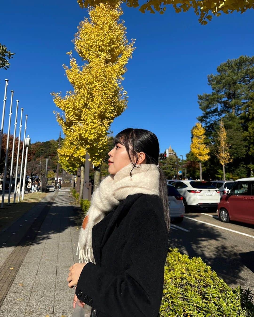 坂井仁香さんのインスタグラム写真 - (坂井仁香Instagram)「🍂  綺麗な銀杏だったよ︎︎♡  #とき宣#坂井仁香#ひとちゃん#超とき宣#超ときめき宣伝部#idol#私服#マルジェラ#足袋ブーツ#デニム＃金沢#金沢旅行#21世紀美術館#今日のコーデ#ロングコート#マフラー#ロエベ」11月29日 19時08分 - hitoka_sakai_official