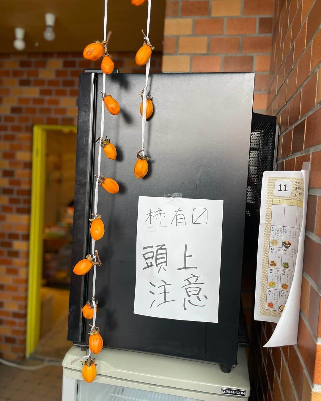藤沢久美のインスタグラム：「今日は奈良県生駒市で、市政顧問としてのお仕事でした。今年は柿が豊作のようで、干し柿が。。頭上注意⚠️  #奈良県生駒市  #ikoma  #柿」