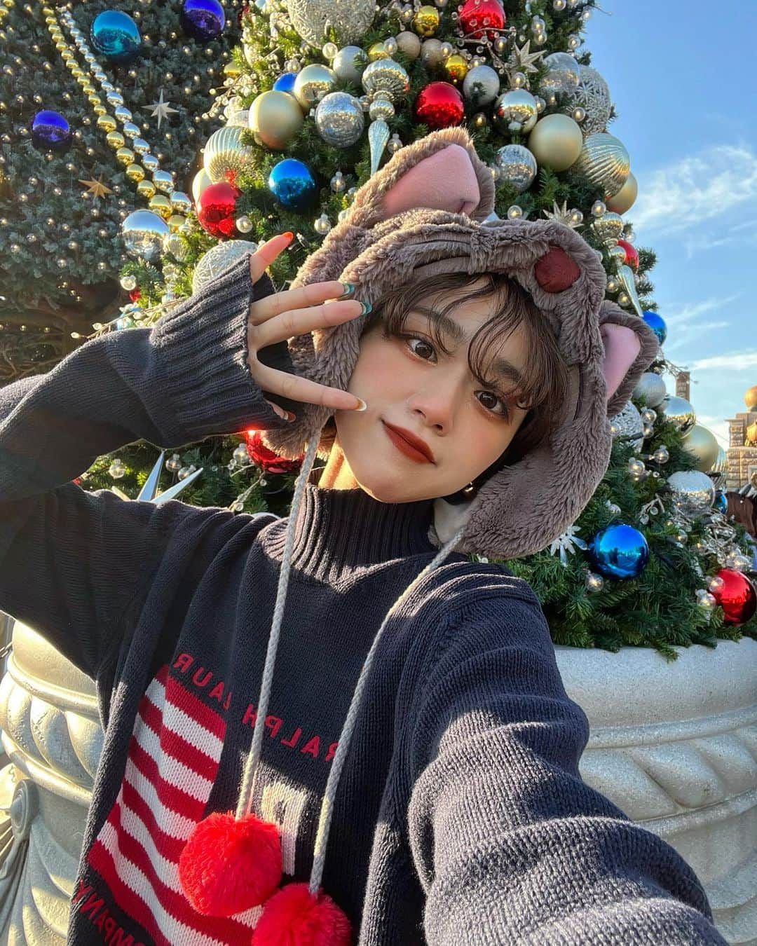 moeさんのインスタグラム写真 - (moeInstagram)「クリスマスなディズニーシー可愛すぎた！🎄♥️」11月29日 20時13分 - m____wip