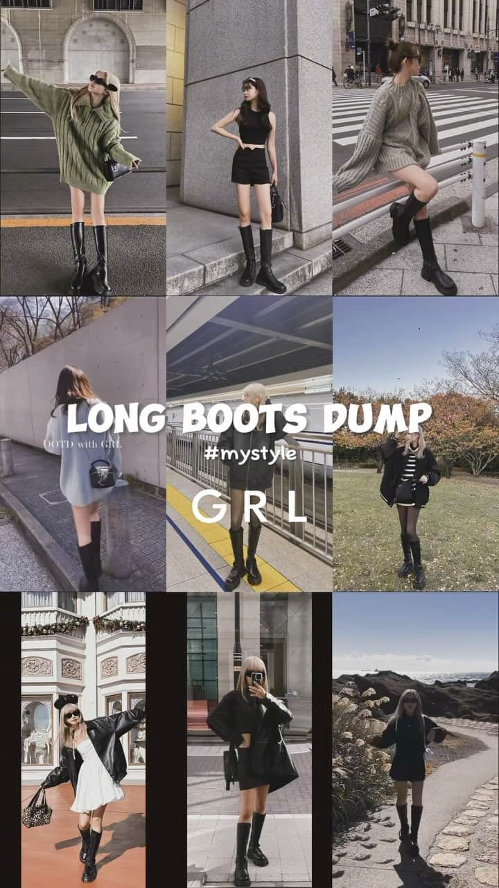 GRLのインスタグラム：「お気に入りのGRLブーツを紹介するよ💕  ボーダー柄スリットスリーブニットミニワンピース［an1273］  タンクソールロングブーツ［zr855］  スクエアトゥサイドゴアチャンキーヒールレザーミドルブーツ［gd1379］  センター切替ショートパンツ［ac215］  #ブーツ #ロングブーツ #ブーツコーデ #スクエアトゥ #outfit #ootd #outfitoftheday #girl #girls #fashion #coordinate #followme #オフショット #コーデ #コーディネート #grl #グレイル #プチプラ #ファストファッション #通販 #通販サイト #プチプラコーデ #ファッション #可愛い #かわいい #cute #grl購入品 #grlコーデ #グレイル購入品 #グレイル #GRL」