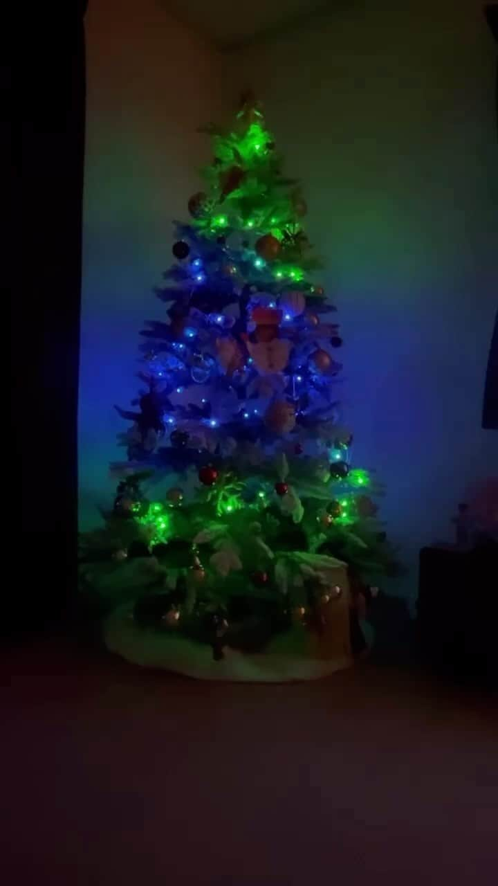 RINAのインスタグラム：「今年のX’mas Tree の仕上がり🎄🤶 #xmastree」