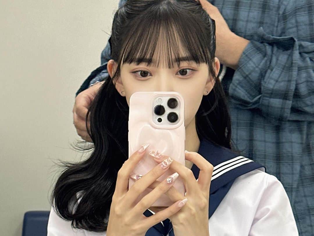 堀未央奈のインスタグラム：「🎀  明日20:00〜 フジテレビ系列で放送されている 「オドオド×ハラハラ」に出演します！  楽しかった〜 制服着てます〜 いむたんメイクだよ👼🏻  是非、見てください！」
