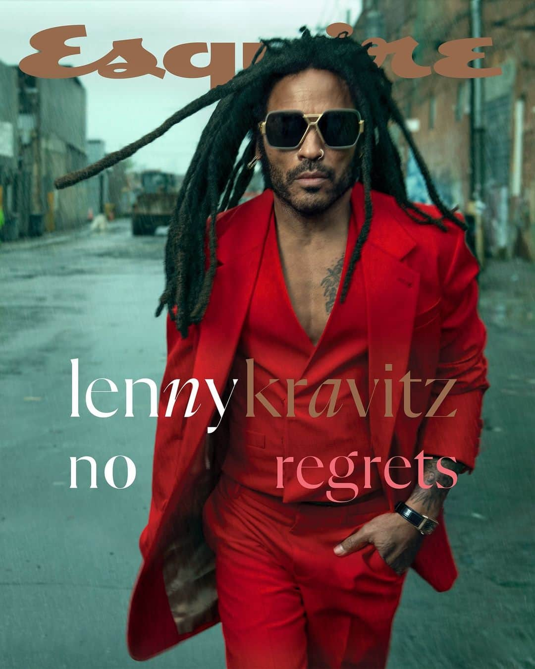 レニー・クラヴィッツのインスタグラム：「Introducing Esquire’s Winter 2023 issue cover star, @LennyKravitz. As he prepares to drop his first album in more than five years, with a massive tour to follow, the rock & style icon talks candidly about family, faith, sex, love, and legacy, at the link in bio.   Editor in Chief: @michaeljsebastian Story by: @madison_vain Photos: @normanjeanroy Stylist: @henson Grooming: @gianlucamandelli1 Set Design: @mishkabeluga Production: @boomproductions Design Director: @rw3ll  Contributing Visuals Director: @j_alexander_photo Executive Producer, Video: @dorennanew Executive Director, Entertainment: @RandiPeck」