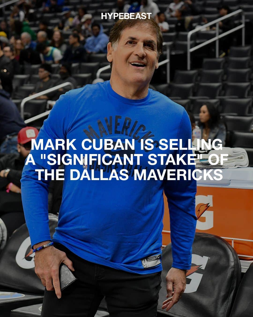 HYPEBEASTのインスタグラム：「According to reports, @mcuban is selling a majority stake of the @dallasmavs to billionaire Miriam Adelson. Industry insider @thesteinline has reported that “the Adelson family is in the process” of buying its way into the ownership of the @nba franchise, which has been owned by Cuban since 2000. While he is selling a “significant stake,” Cuban is said to “continue to retain operational and control of the team.”⁠ ⁠ Miriam Andelson, who is part of the Adelson family that owns the Las Vegas Sands, recently sold $2 billion USD worth of her Sands stock with the intention of investing in a sports franchise. ESPN has additionally reported that Cuban is nearing a deal with the family and discussions are quite advanced. The agreement is expected to be in the valuation range of $3.5 billion USD.⁠ Photo:Allen Berezovsky/Getty Images」