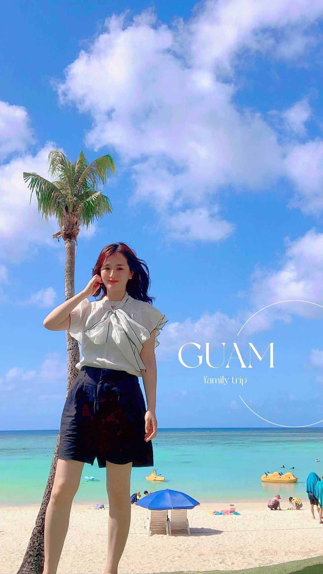 ruriのインスタグラム：「#guamtrip 🇬🇺♥️  15年前に結婚式を挙げた場所✨  3年前に家族旅行の予定していたんです。 次女は初めての海外旅行の予定でした。 コロナ禍により泣く泣くキャンセルに😭  そして今回ようやくリベンジ旅行✈️✨  子供達もめちゃくちゃ楽しかったみたい♥️  次女が小学生の間に連れてきたかった！（中学からの思春期前にw😂）  ３年間旅行の思い出作れなかったから、これから沢山作ってこ♥️  グアムは今回で4回目！  海が本当綺麗で店員さんも皆さん優しくて、のんびりできて、日本からも近いし、お子さまが小さい方めちゃくちゃ楽しめると思います♥️  ただ、やはり、繁華街はコロナ禍により、ブランド撤退なども相次いでましたね🙇‍♀️円高だしお買い物はちょっと厳しい感じ😅  でも、それ以上に景色や空間がとっても素敵♥️♥️🇬🇺  ホテルは　 @dusitbeachresortguam   元アウトリガーホテル！  ここがすごーく良かったです♥️  ビーチも繁華街も目の前だし、ホテルも華麗でした✨ 小さいお子さんが遊べるプールもありましたよ✨  あと、初シュノーケリング🤿をやったのですが、これが本当楽しすぎて😂♥️🤿  ツアーに申し込みましたが、　#イパオビーチ が透明度が高くて魚も沢山いて、とっても綺麗でした🐠🤿♥️  ホテル前の #タモンビーチ でも少なめですが魚見れますよ🐠✨  結婚式の時にスキューバダイビングにチャレンジしてトラウマになっていたので😂ドキドキでしたが、シュノーケリングは全然大丈夫でした🤿✨確か8歳からツアーに参加可能だったと思います！  私が参加したのは、 @oceanfreak_guam   日本人のガイドさんでとっても気さくで優しくてオススメです♥️👍  グアムのストーリー流したところ、グアム旅行検討中と何人かの方からメッセージいただいたので、ご参考になれば嬉しいです✨（また時間できた時ブログに色々書きますね👌）  #グアム #グアム旅行 #guam #guam🇬🇺 #instaguam #家族旅行 #グアムビーチ #guamsunset #guambeach #海外旅行 #海外旅行コーデ #dusitbeachresortguam #シュノーケリング  *･゜ﾟ･*:.｡..｡.:*･*:.｡. .｡.:*･゜ﾟ･* *･゜ﾟ･*:.｡..｡. 現在イメージコンサルティング12月分募集中です！（平日、土日祝共に残りわずかです！気になってる方はお早めにご連絡ください♡）ご予約はご希望の日時を第三希望まで添えて公式LINEへメッセージをお願いします。  #イメージコンサルタント名古屋  #イメージコンサルタント  #パーソナルカラー診断　　 #パーソナルカラー診断名古屋  #パーソナルカラー診断愛知  #パーソナルスタイリスト名古屋 #パーソナルスタイリスト  #ショッピング同行名古屋  #骨格診断名古屋  #顔タイプ診断  #ブルベ夏コーデ #ソフトエレガントコーデ #骨格ウェーブコーデ」