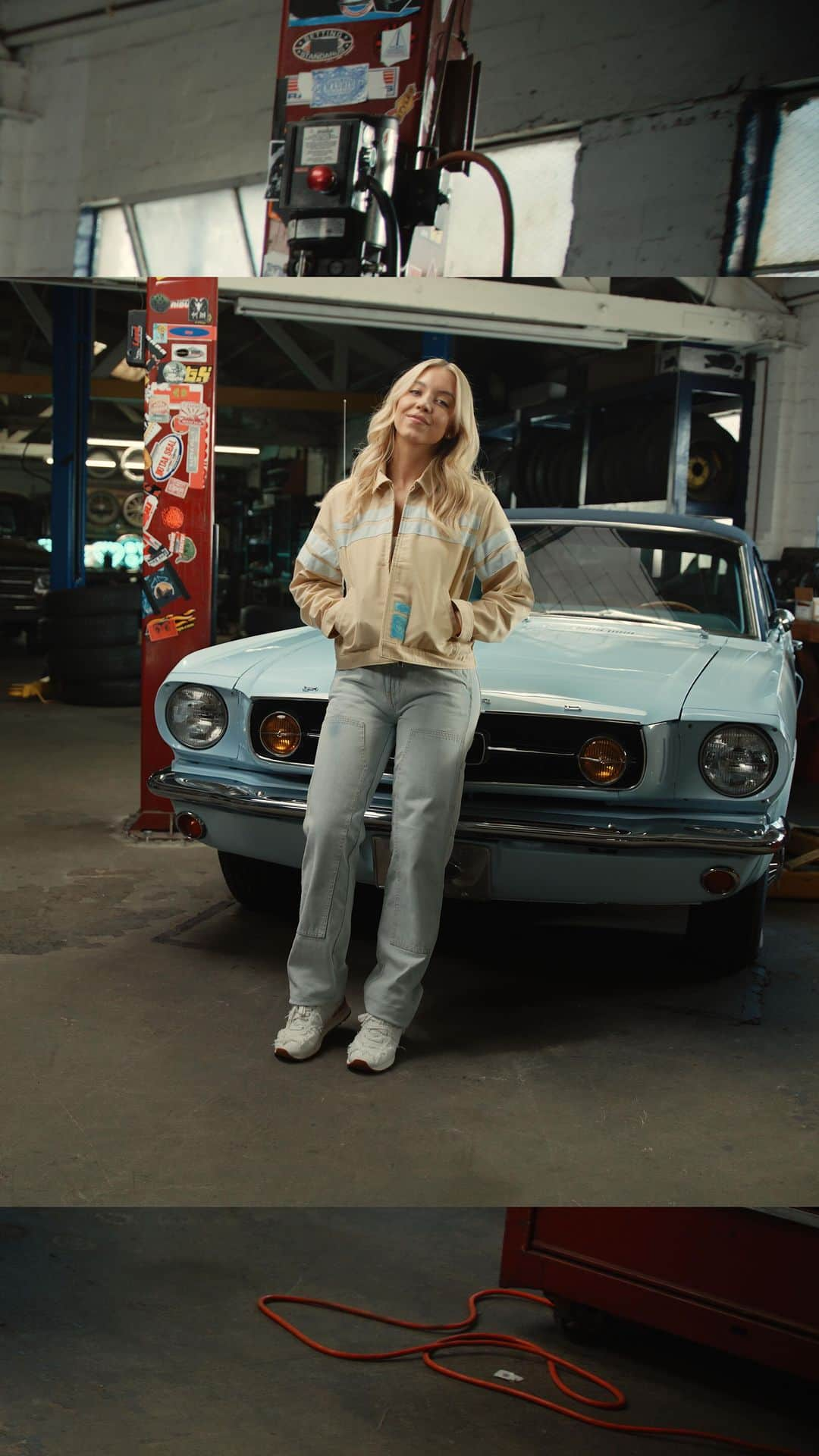 Fordのインスタグラム：「Check out everything @sydney_sweeney loves about her newest project, a vintage Ford Mustang® named Britney.」