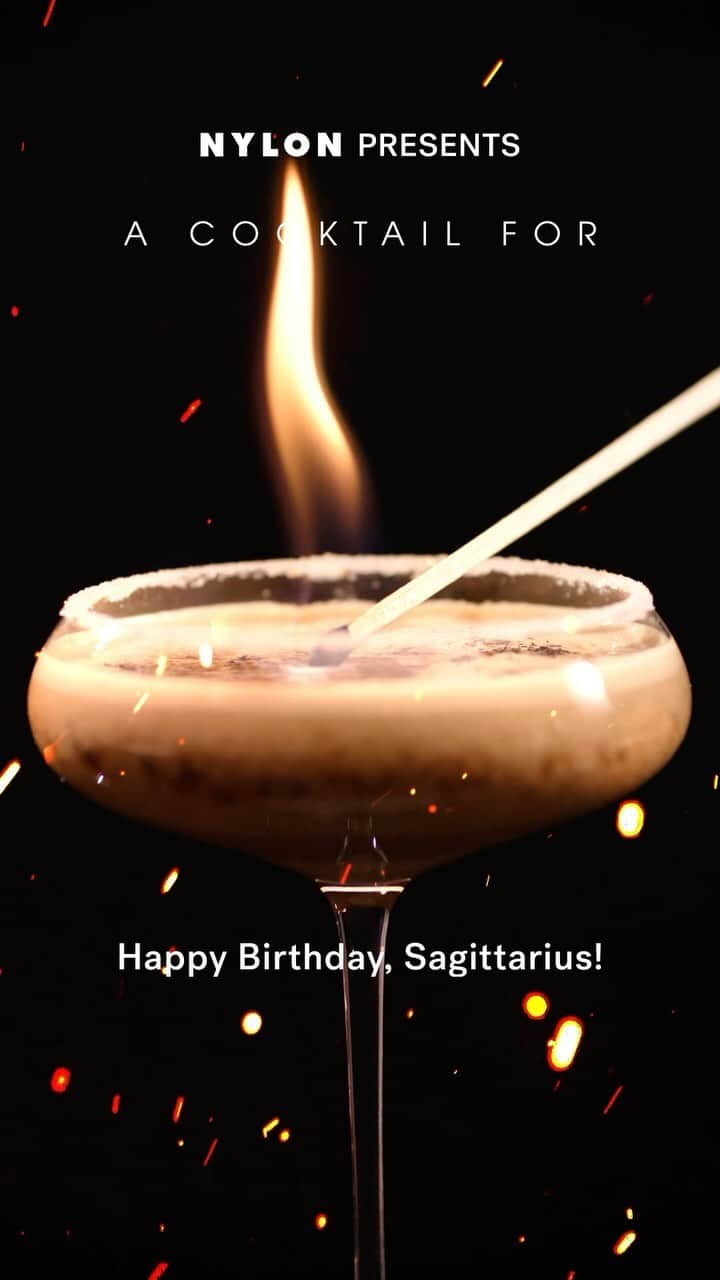 Nylon Magazineのインスタグラム：「If Sagittarius were a drink, they’d be an espresso martini — with a twist. This season, we’re shaking up a new #CosmicCocktail: a Flaming Espresso Martini.」