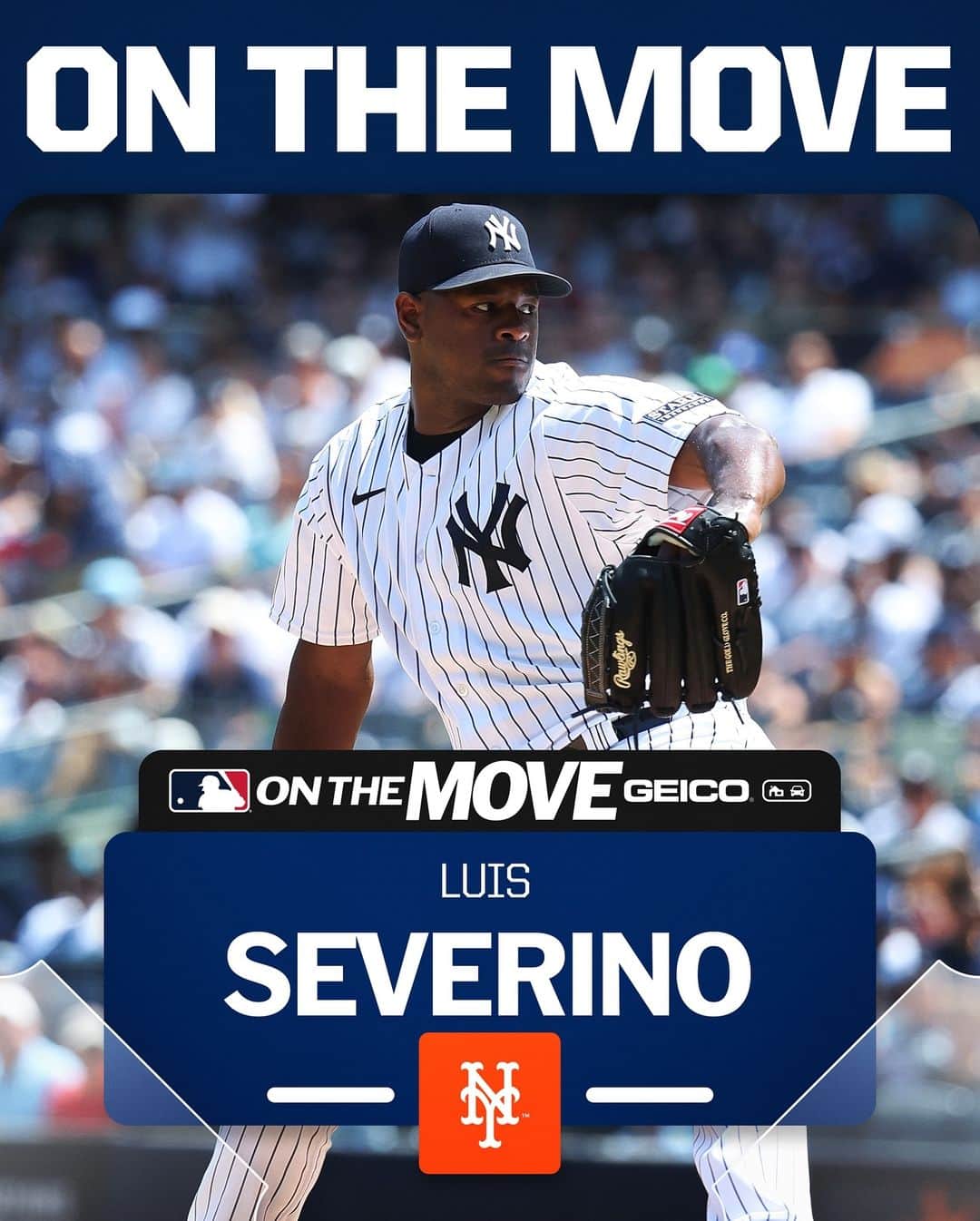 MLBのインスタグラム：「Mets, Luis Severino reportedly agree to 1-year deal, per MLB.com’s Mark Feinsand.」