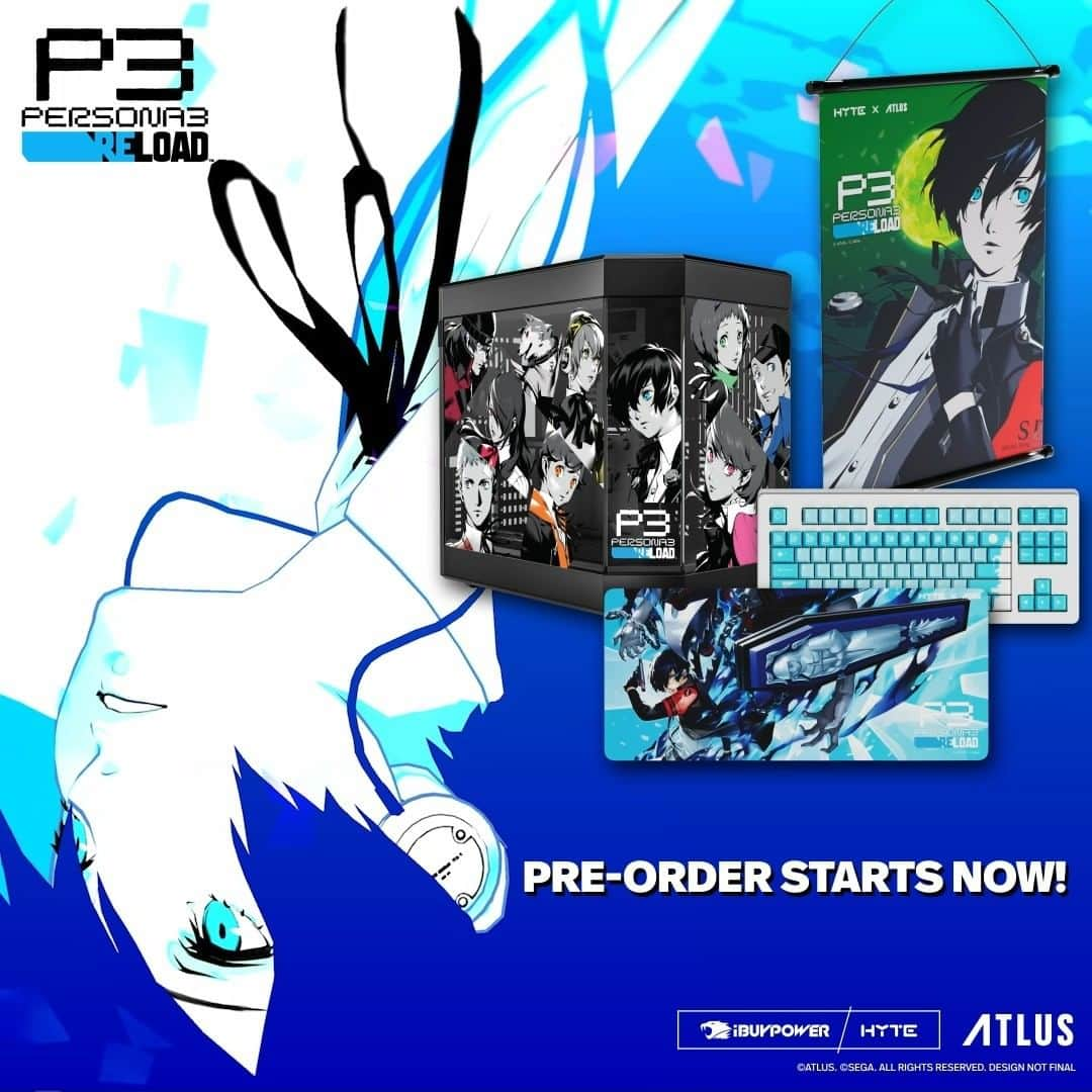 SEGAのインスタグラム：「The @hytebrand x Persona 3 Reload collaboration starts NOW! 🖥️  Pre-order the highly anticipated Persona 3 Reload Y60 PC Case, desk pads, keycap sets, wall scroll, and Collectors Tin with a limited edition metal card today!  SHOP → https://atlus.link/hbxp3r」