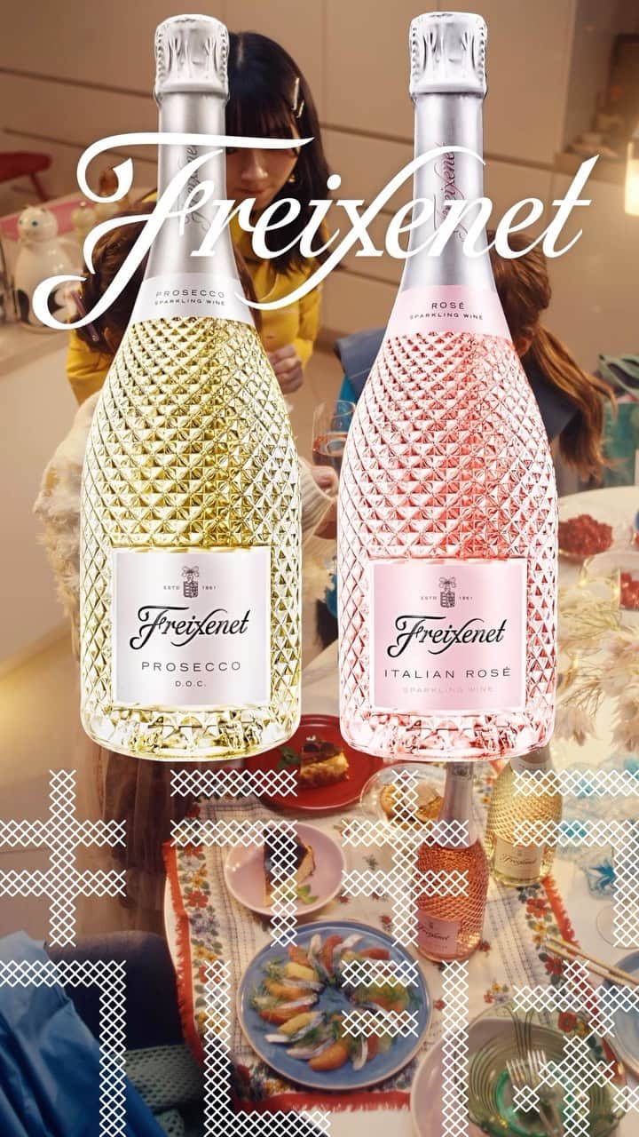 希代彩のインスタグラム：「サントリーのスパークリングワイン🍷 フレシネのwebcmに出演させて頂きました〜✨ これは1パターンなんだけど、全部で7パターンあるからチェケしてね💓 インスタとTikTokで流れてるらしいから報告待ってます✨ 天才監督　@iwsk_  サイコーのふれんず　@karintsuji @mso_k_0423  素敵な面々でで楽しく撮影できてサイコーの思い出になりました💓 ありがとうございました！」