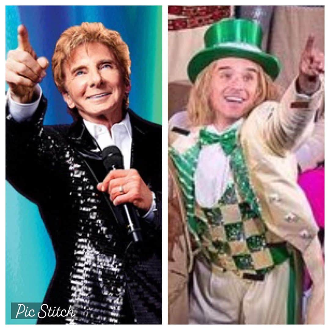 マイケル・ユーリーのインスタグラム：「This was inevitable. @spamalotbway @barrymanilowofficial」