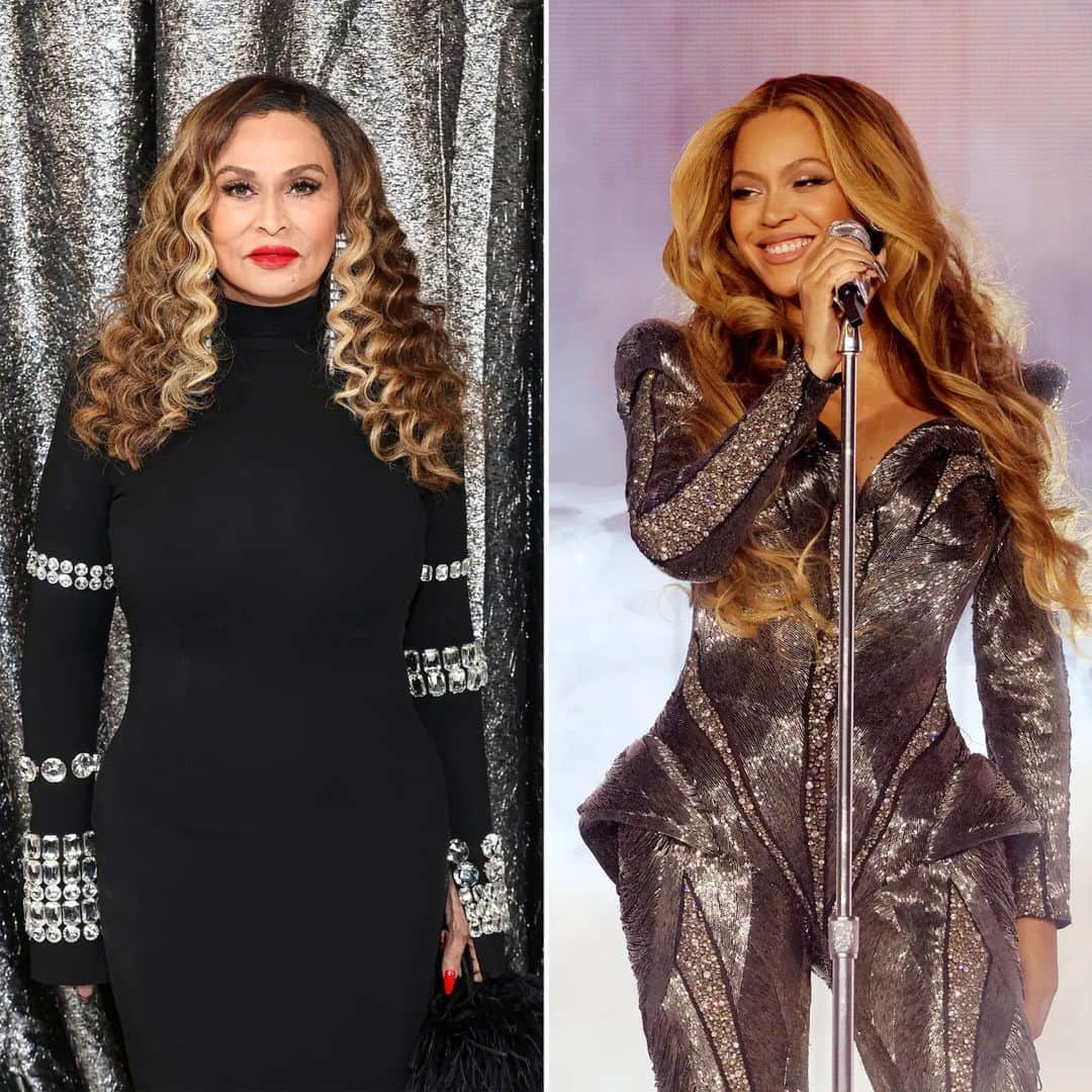 Us Weeklyのインスタグラム：「Beyoncé's mom, Tina Knowles, came to her daughter's defense in the face of internet claims that she lightened her skin for #Renaissance's premiere. See her response at the link in bio. (📸: Getty)」