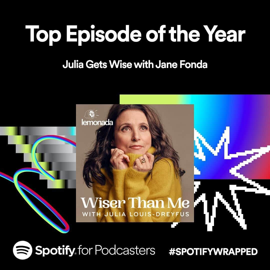 ジュリア・ルイス＝ドレイファスさんのインスタグラム写真 - (ジュリア・ルイス＝ドレイファスInstagram)「The Wiser Than Me(@officialjld) team is thankful for each ear that listened to 'Wiser Than Me' on Spotify(@spotify) this year! 🎙️✨  Your support has made this podcast journey truly special.  Thank you to all our listeners for turning every episode into a sensation.   You can revisit season one on Spotify(@spotifypodcasts) today!  #spotifywrapped」11月30日 3時33分 - officialjld