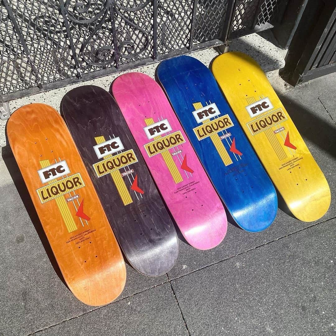 エフティーシーさんのインスタグラム写真 - (エフティーシーInstagram)「FTC Liquor & Tacos Decks Available Online (Assorted Colors) (7.75”, 8.0”, 8.25”, 8.5”) 🌆 #ftc #ftcskateboarding #forthecity #ftcsanfrancisco #ftcjp #ftctokyo #ftcnagoya #ftcosaka #ftcnewyork #ftcautumnwinter23」11月30日 3時49分 - ftc_skateboarding