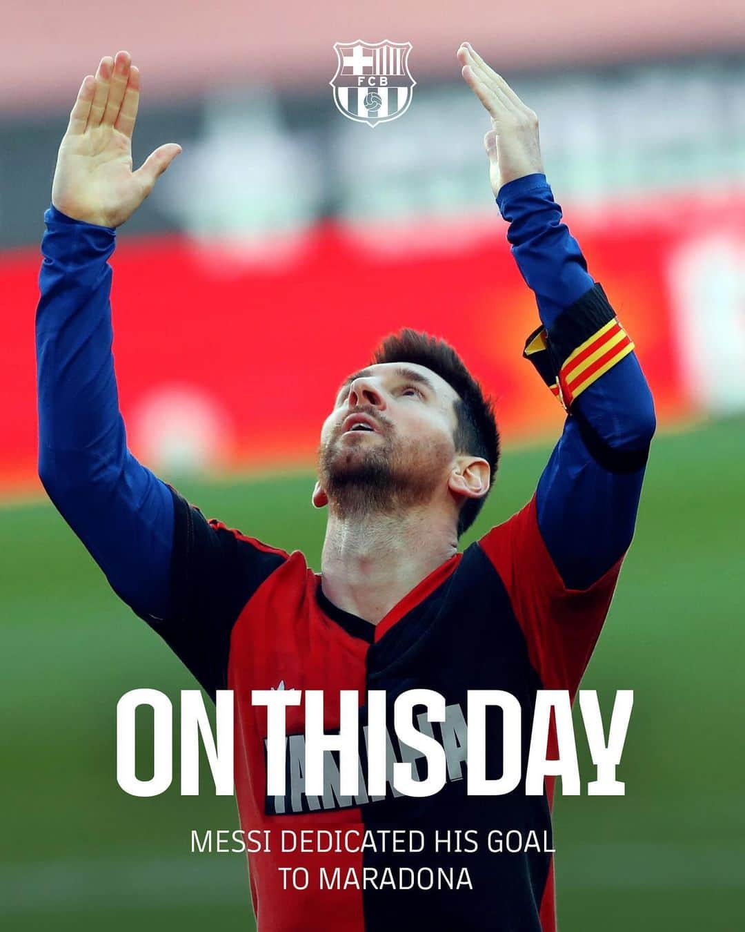 FCバルセロナのインスタグラム：「On this day… Messi paid tribute to Maradona 🥺❤️」