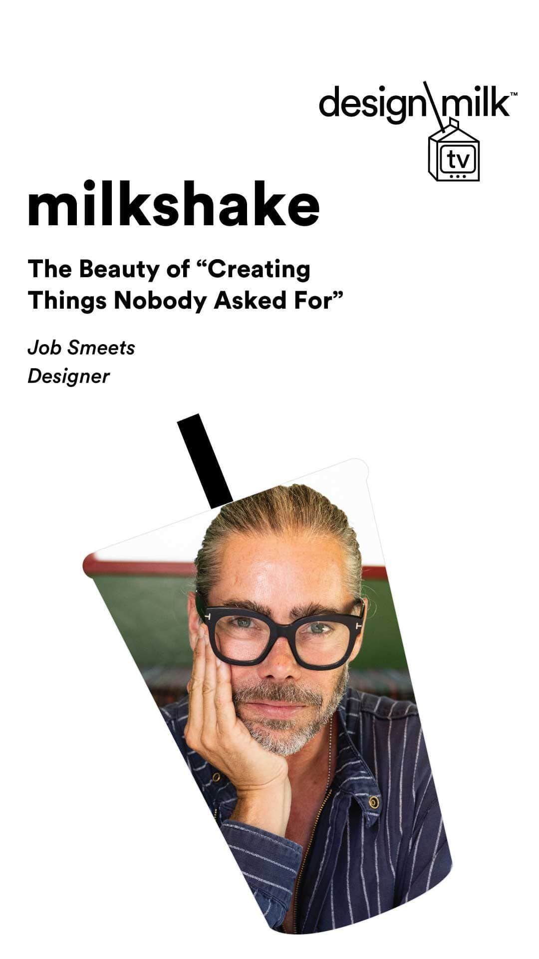 Design Milkのインスタグラム：「Dutch designer @jobsmeets has made a career out of crafting singularly spectacular objects — exploring the divide between art and design, switching fearlessly between high taste and the low brow, and doing it all with a signature style. In this week’s Milkshake, he shares his take on reverse marketing, why he describes himself as a “nonmodernist” and the similarities between his atelier “in the Renaissance spirit” — plus get an early look at his collaboration with art pop star @mikainstagram. Tune in for more! \\\ #dmtvmilkshake #designmilktv」